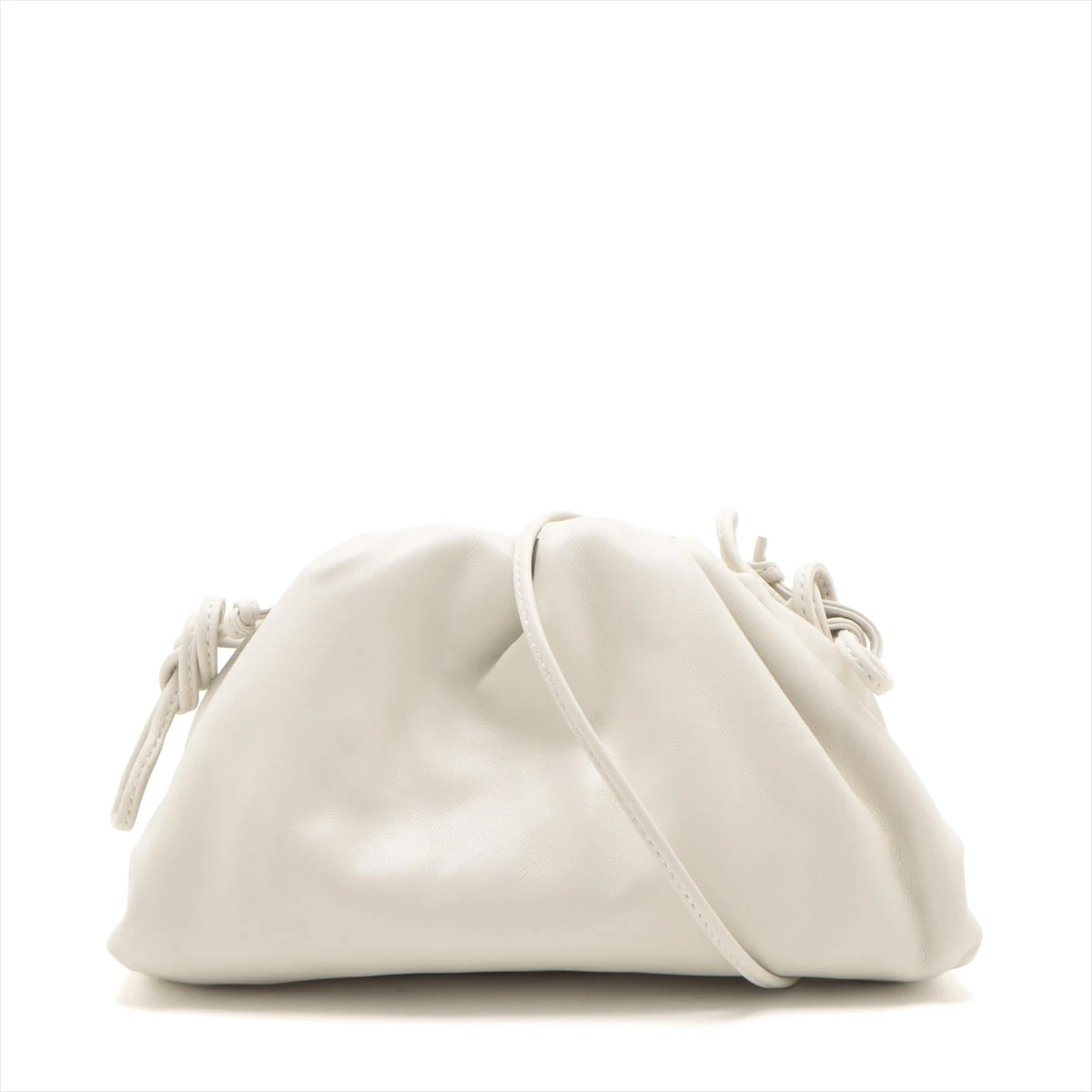 ボッテガヴェネタ ミニ ザ ポーチ ショルダーバッグ レザー ホワイト ボッテガヴェネタ ミニ ザ ポーチ ショルダーバッグ レザー ホワイト