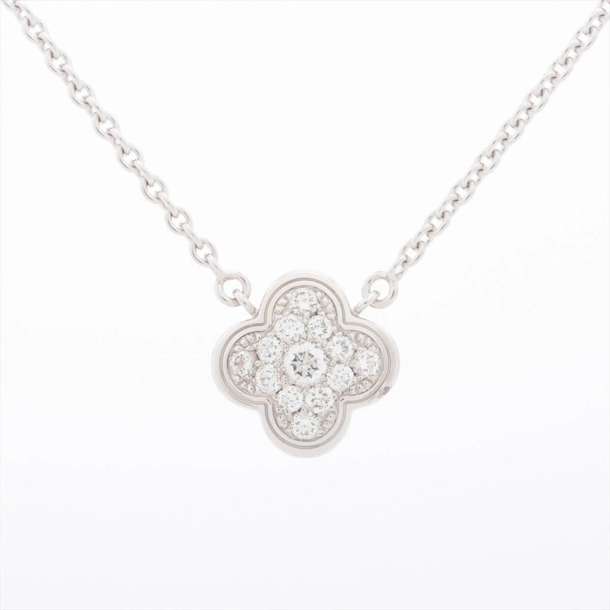 サウジアラビア アルウラ ALULA ファルコンカップ 記念品 ②未開封品 ヴァンクリーフ&アーペル ピュア アルハンブラ ダイヤ ネックレス 750