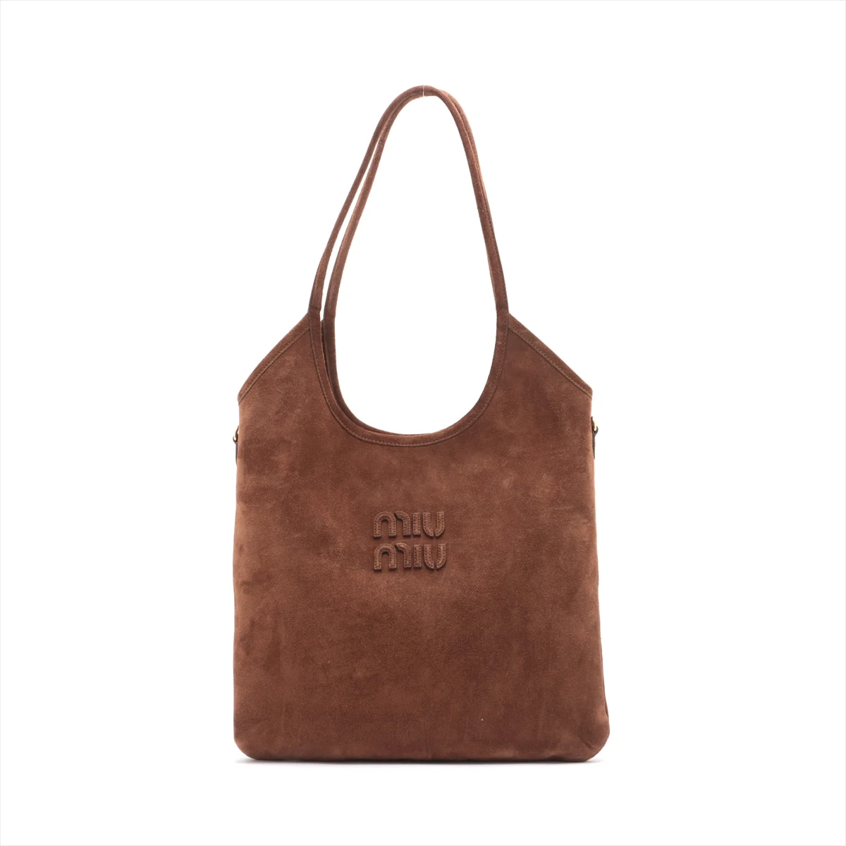 miu miu ブラウン スエード トートバッグ