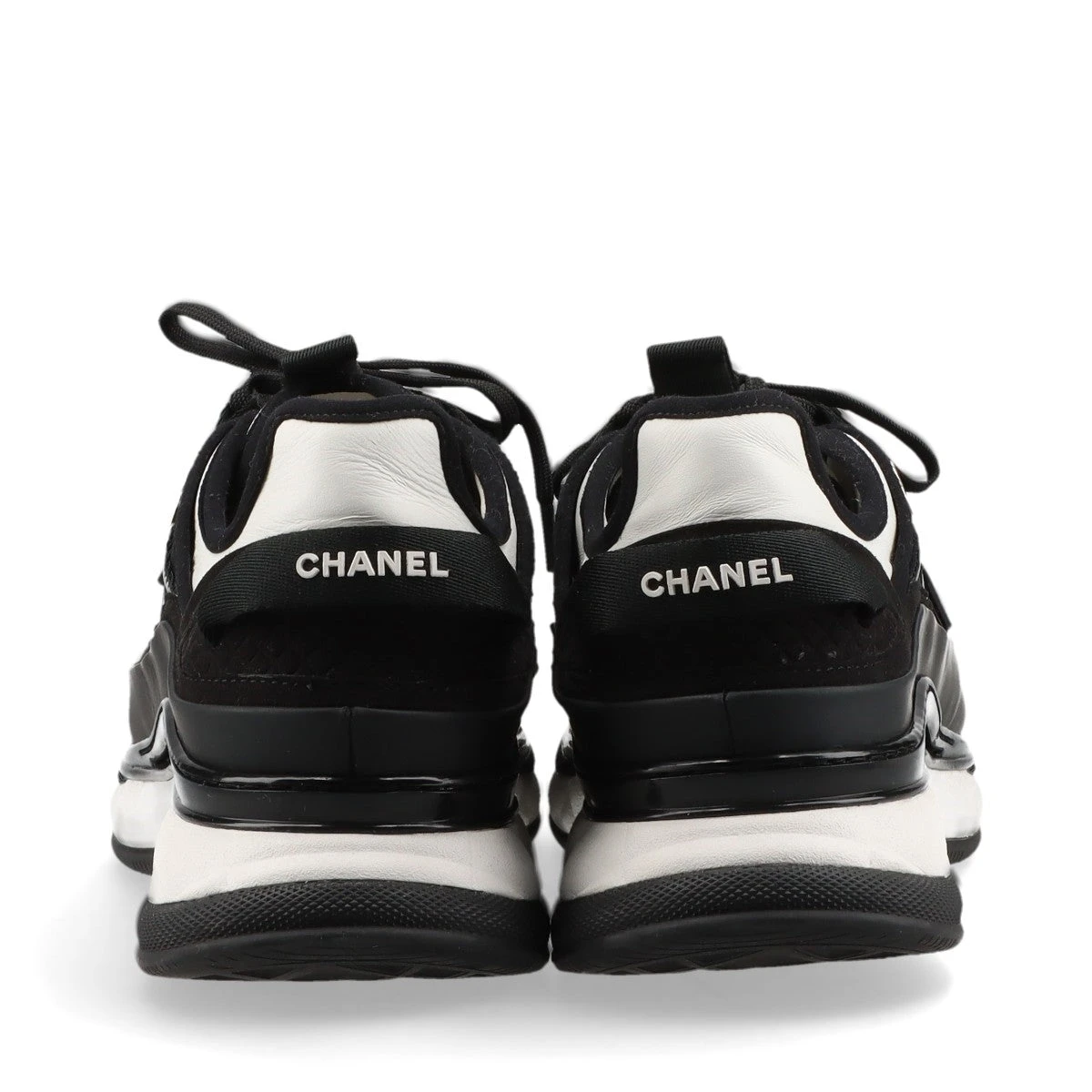 シャネル ココマーク 24B レザー×ファブリック スニーカー 36