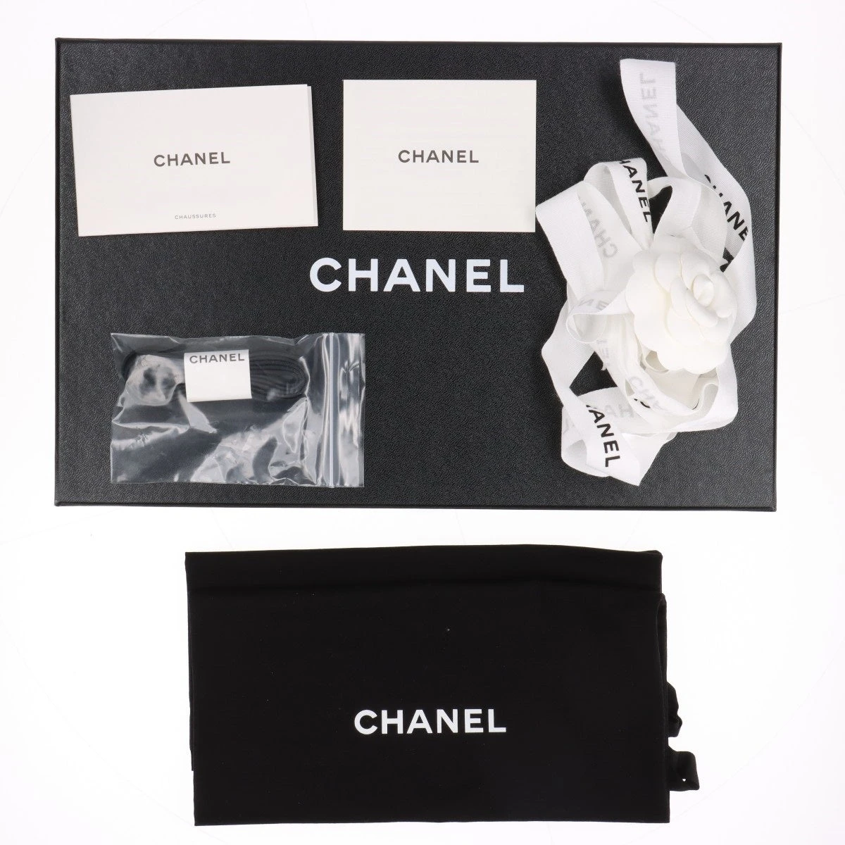 シャネル ココマーク 24B レザー×ファブリック スニーカー 36