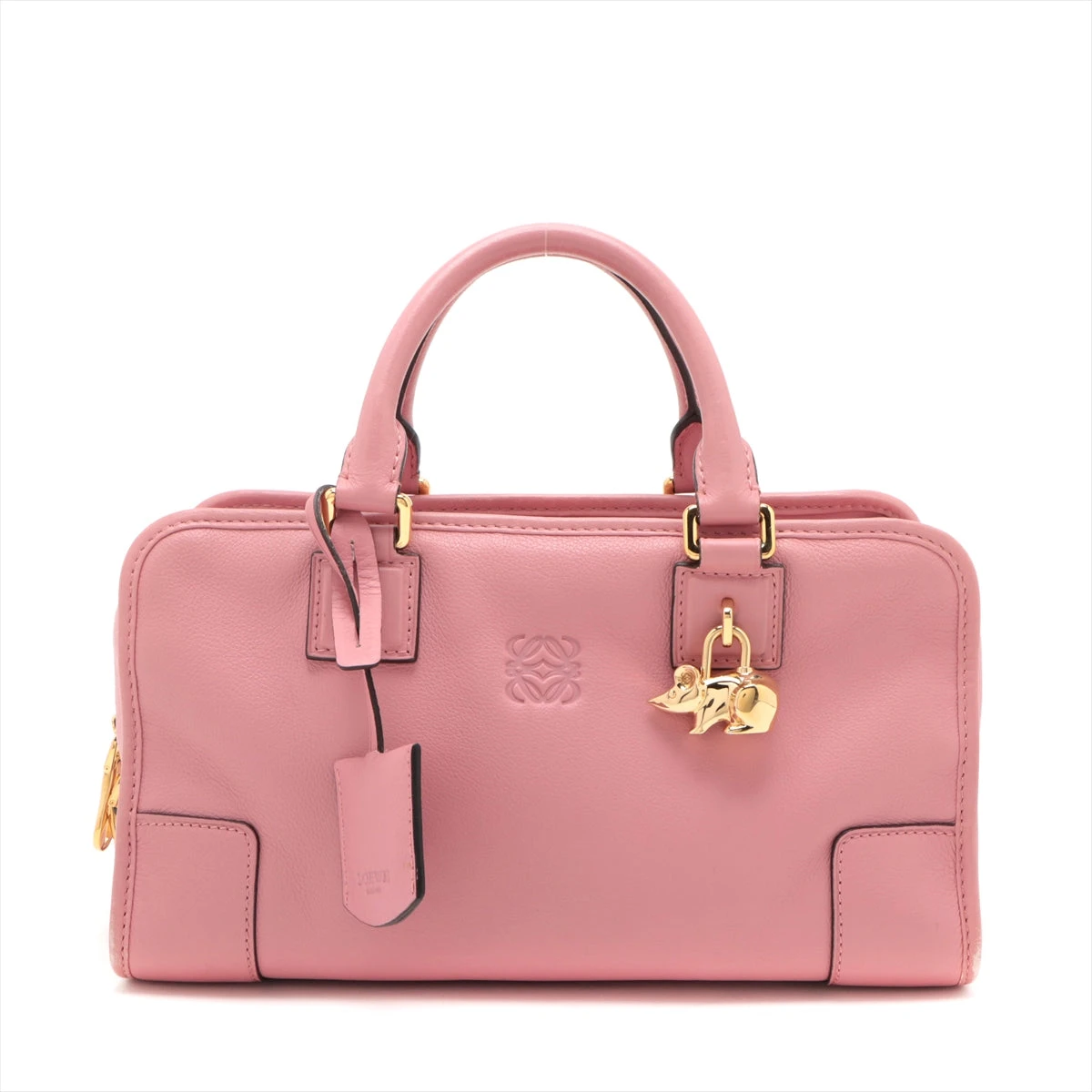 ロエベ アマゾナ28 アナグラム レザー ハンドバッグ LOEWE ロエベ アマソナ28 ハンドバッグ ブラウン アナグラム