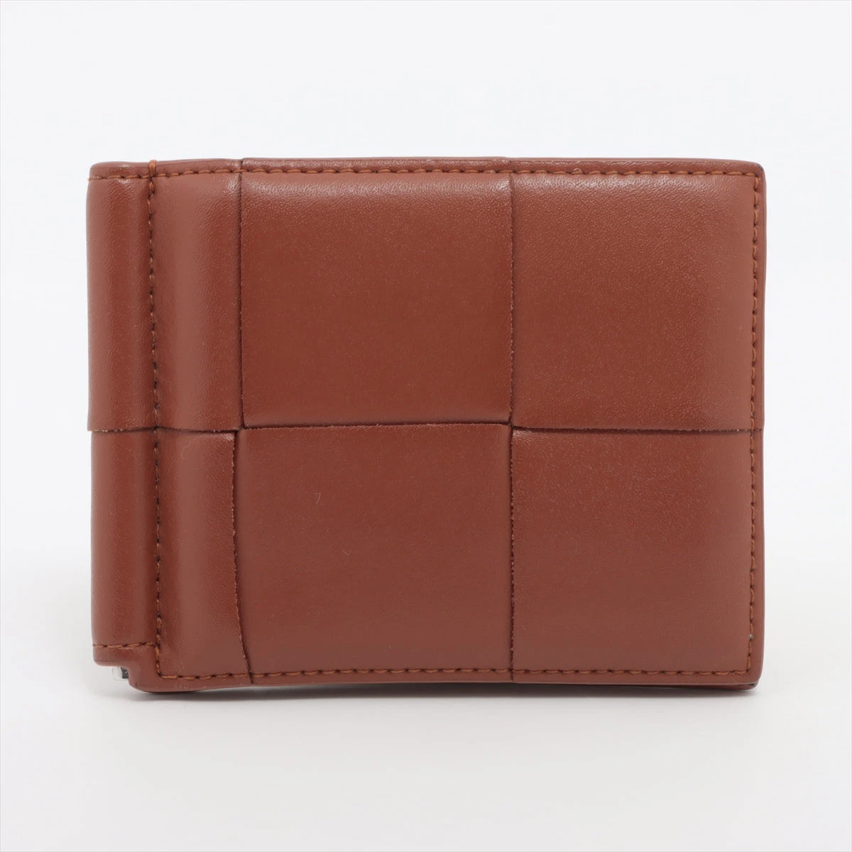 BOTTEGA VENETA ブラウンレザー マネークリップ BOTTEGA VENETA ブラウンレザー マネークリップ