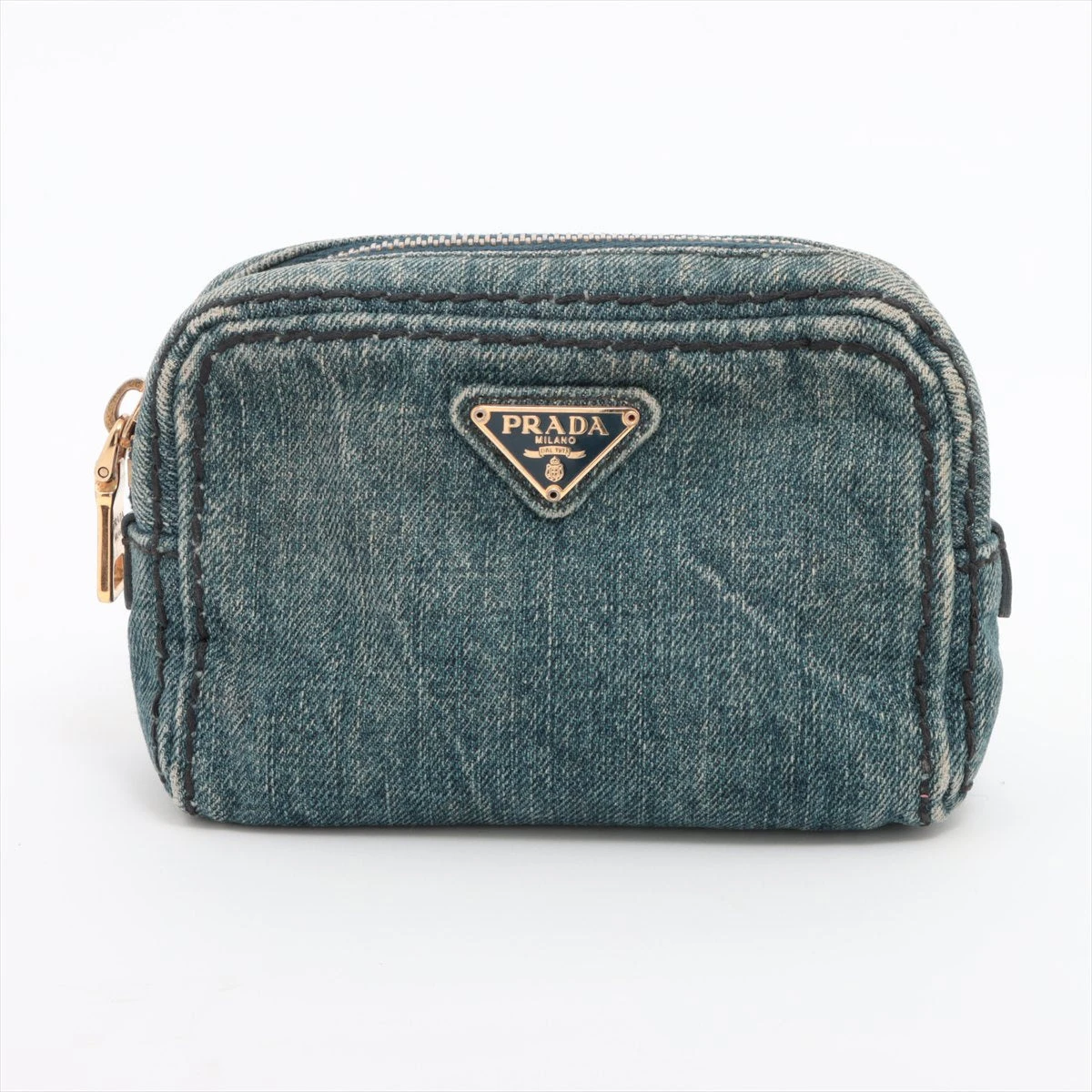 プラダ　ブルーデニム　ポーチ 楽天市場】【未使用品】PRADA プラダ ポーチ DENIM デニム 化粧