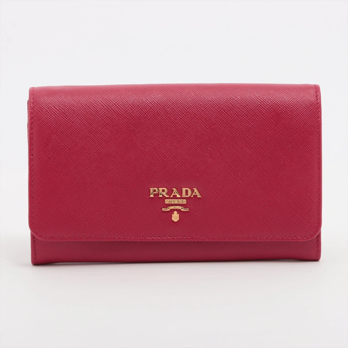 PRADA 年取り サファイアーノ レザー長財布 レッド