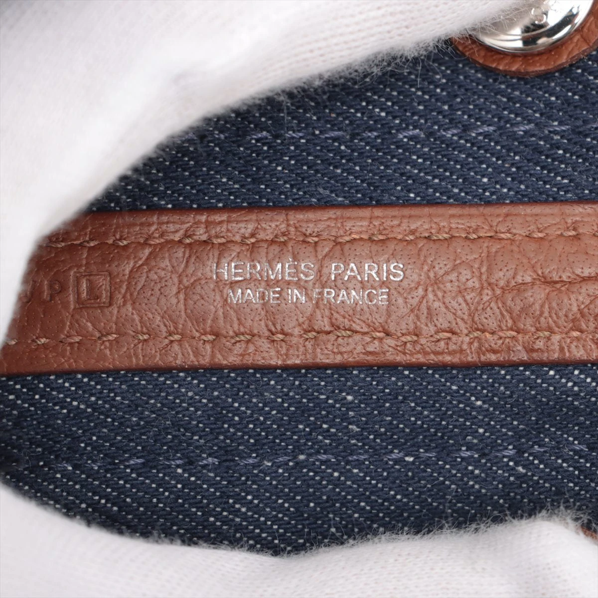 HERMES ガーデンパーティ TPM ネイビー デニム HERMES tote bag Garden