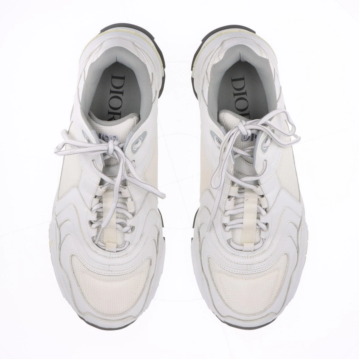 ディオール CD1 メッシュ×レザー スニーカー 42 メンズ グレー  