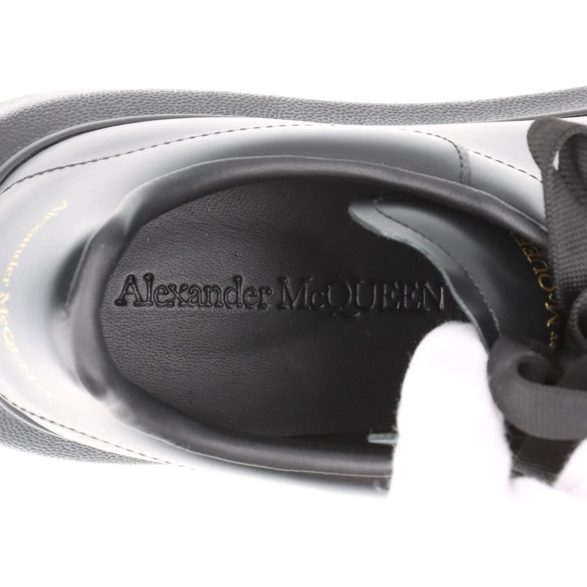 アレキサンダーマックイーン レザー スニーカー 41 メンズ ブラック