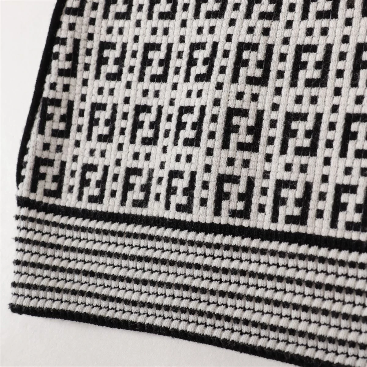 フェンディ ズッカ 20年 ポリエステル×レーヨン 半袖ニット 40  