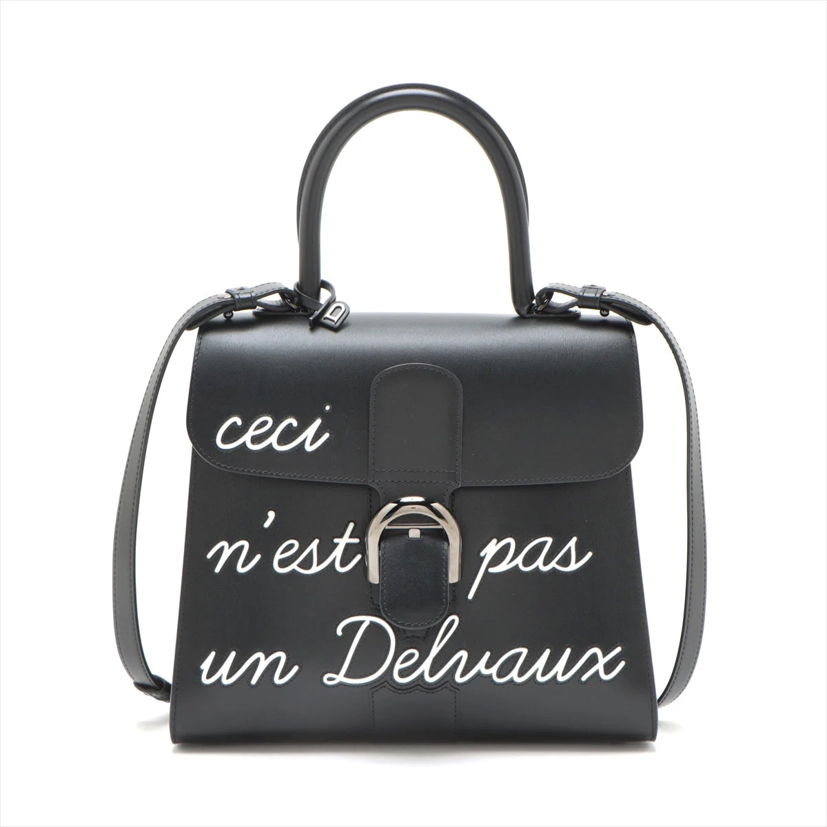 早い者勝【極美品】デルヴォー ルーモア　MM ハンドバッグ　ショルダー　2way デルボー ルーモアMM レザー 2WAYハンドバッグ ブラック