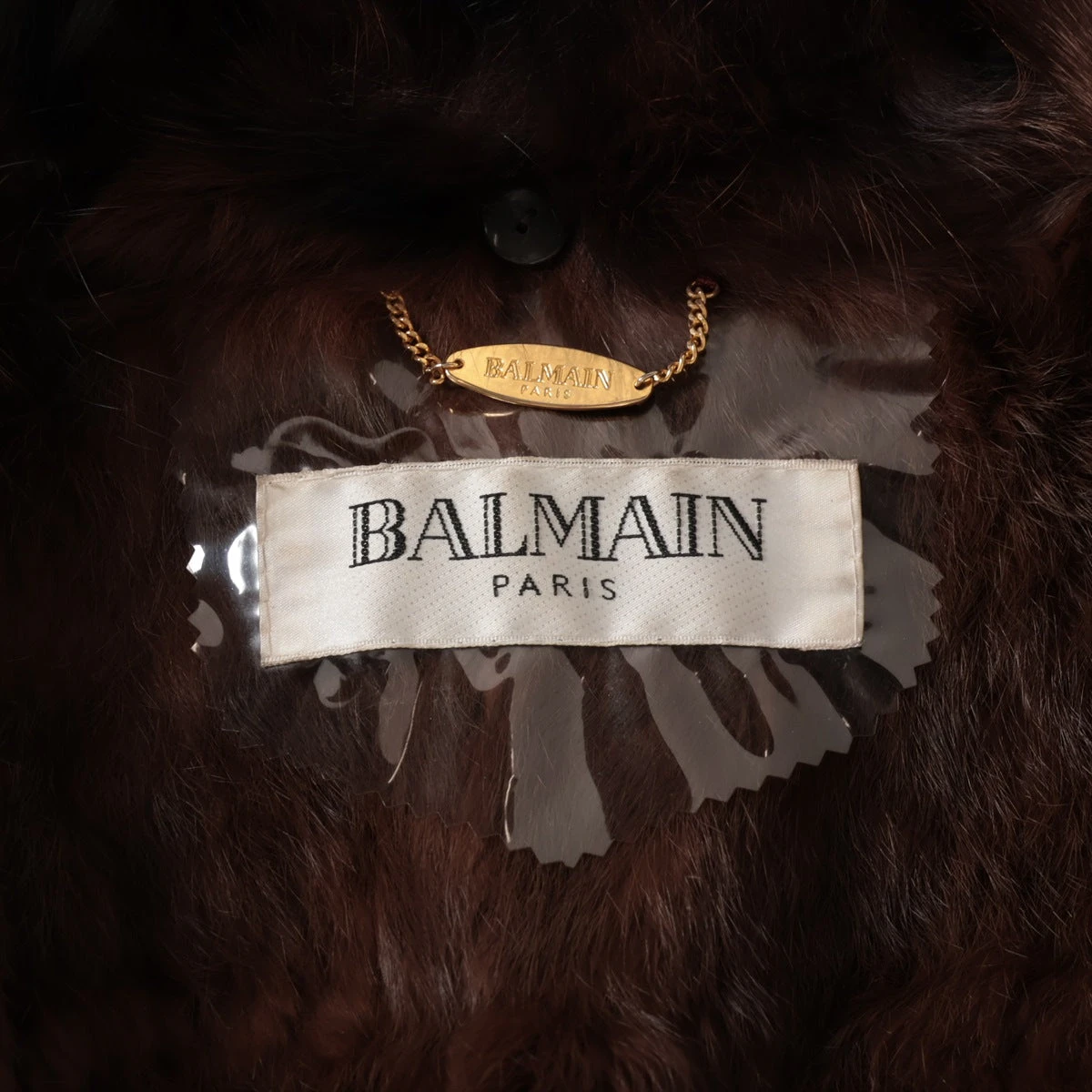 新品未使用タグ付き バルマン ラムレザー ラクーンファー付き Aライン 濃茶XL 新品未使用タグ付き バルマン ラムレザー ラクーンファー付き Aライン