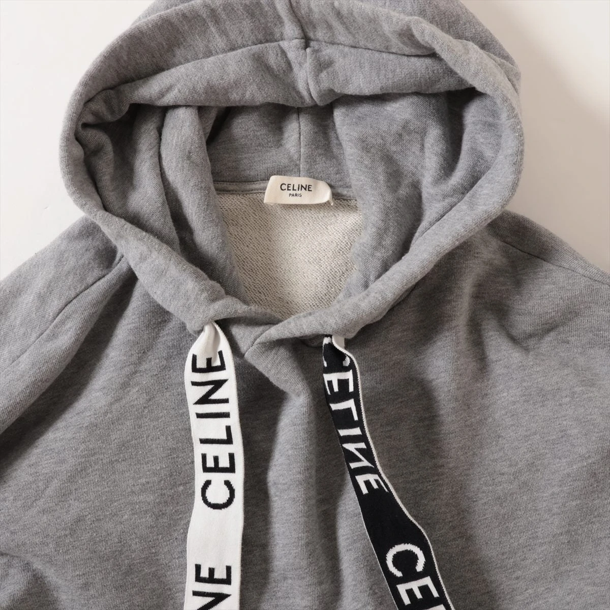 CELINE セリーヌ 2Y468670Q ロゴ入り パーカー グレー M セリーヌ エディ期 コットン パーカー M メンズ グレー