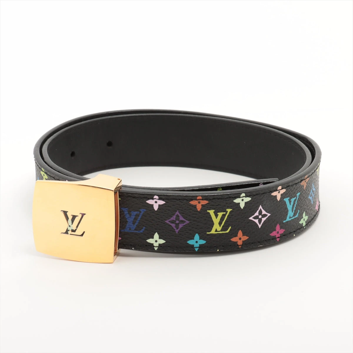 ヴィトン M6890 サンチュール LV CUT LB0065 ベルト PVC×レザー