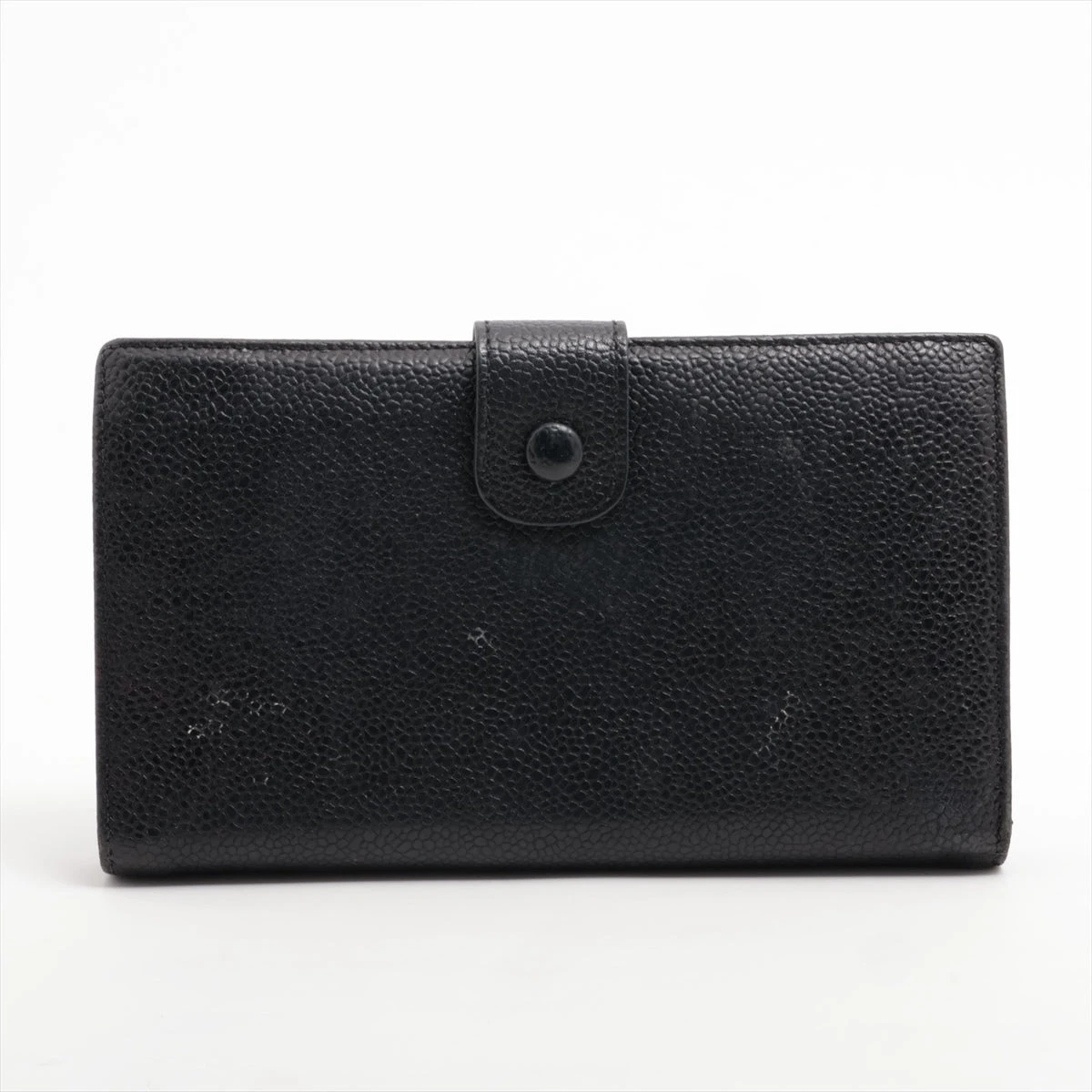 シャネル ココマーク キャビアスキン 財布 ブラック ゴールド