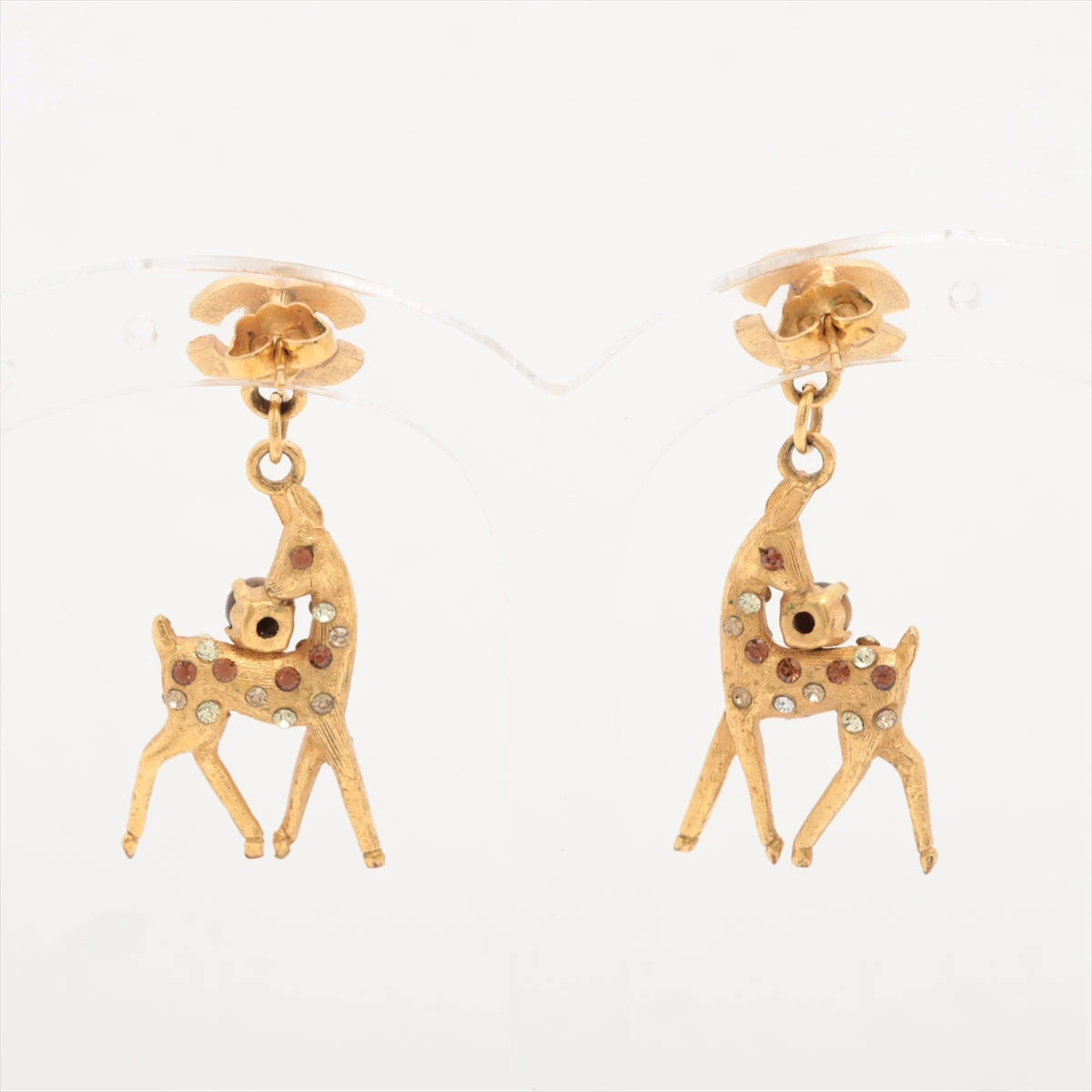 ココマーク A23B ピアス(両耳用) GP×ラインストーン シャンパン