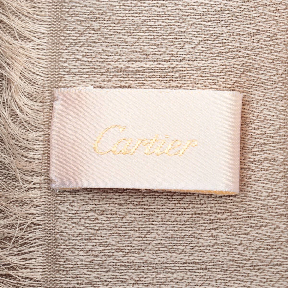 カルティエ スカーフ シルク ベージュ A3406827｜中古ブランド品