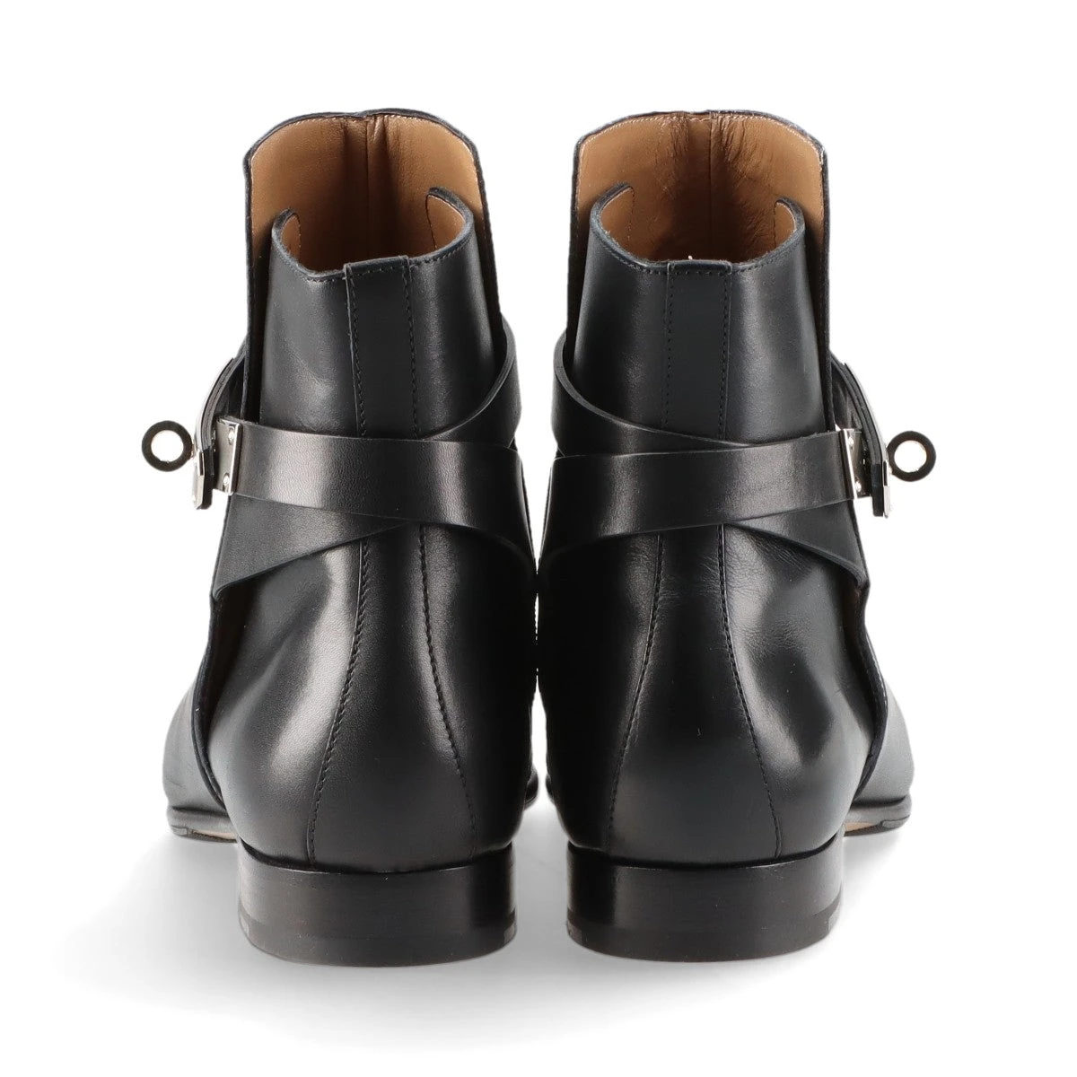 HERMES ショートブーツolive+black 一度のみ着用極美品38