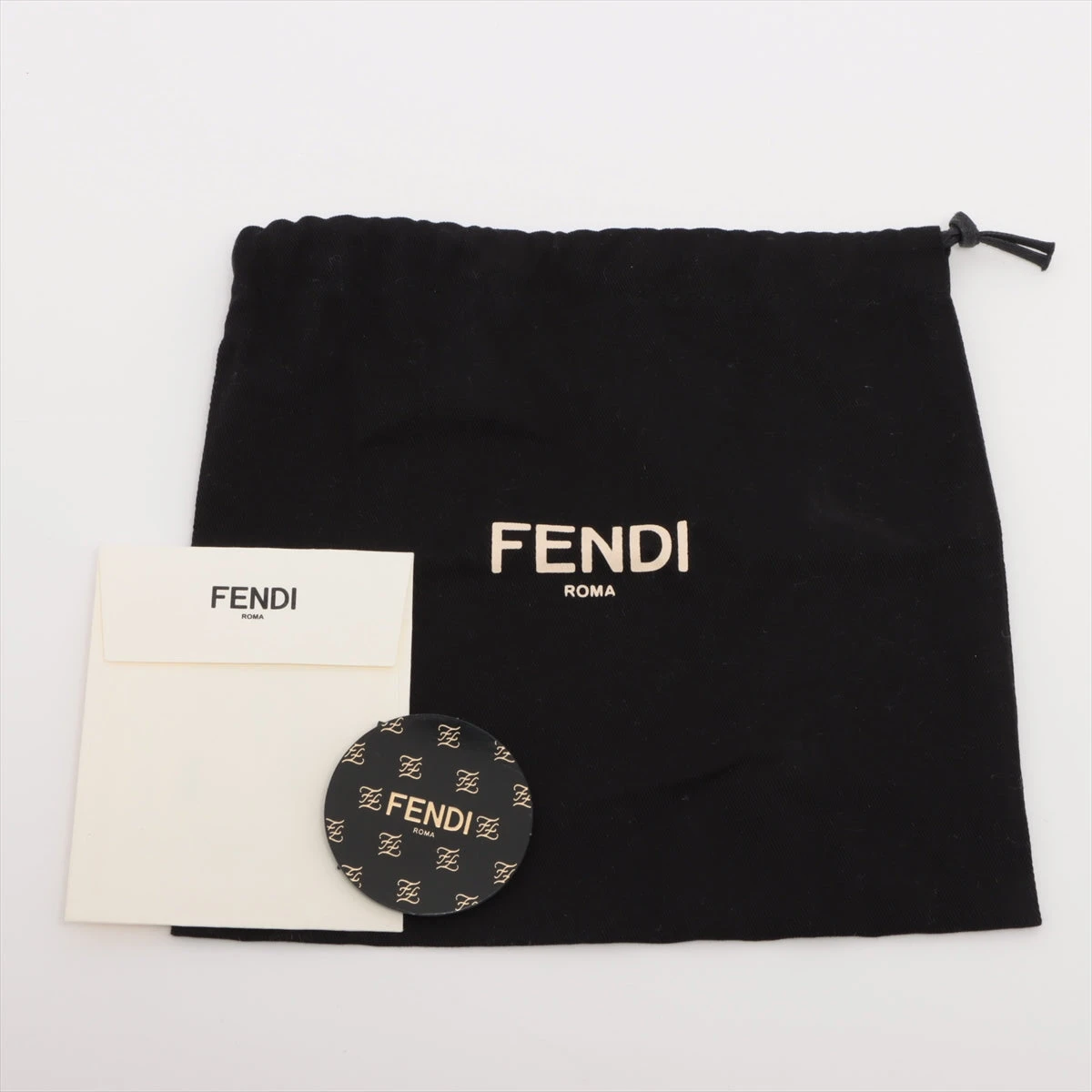 フェンディ FFズッカ 8N0172 ナイロン ポーチ ブラック A3401131