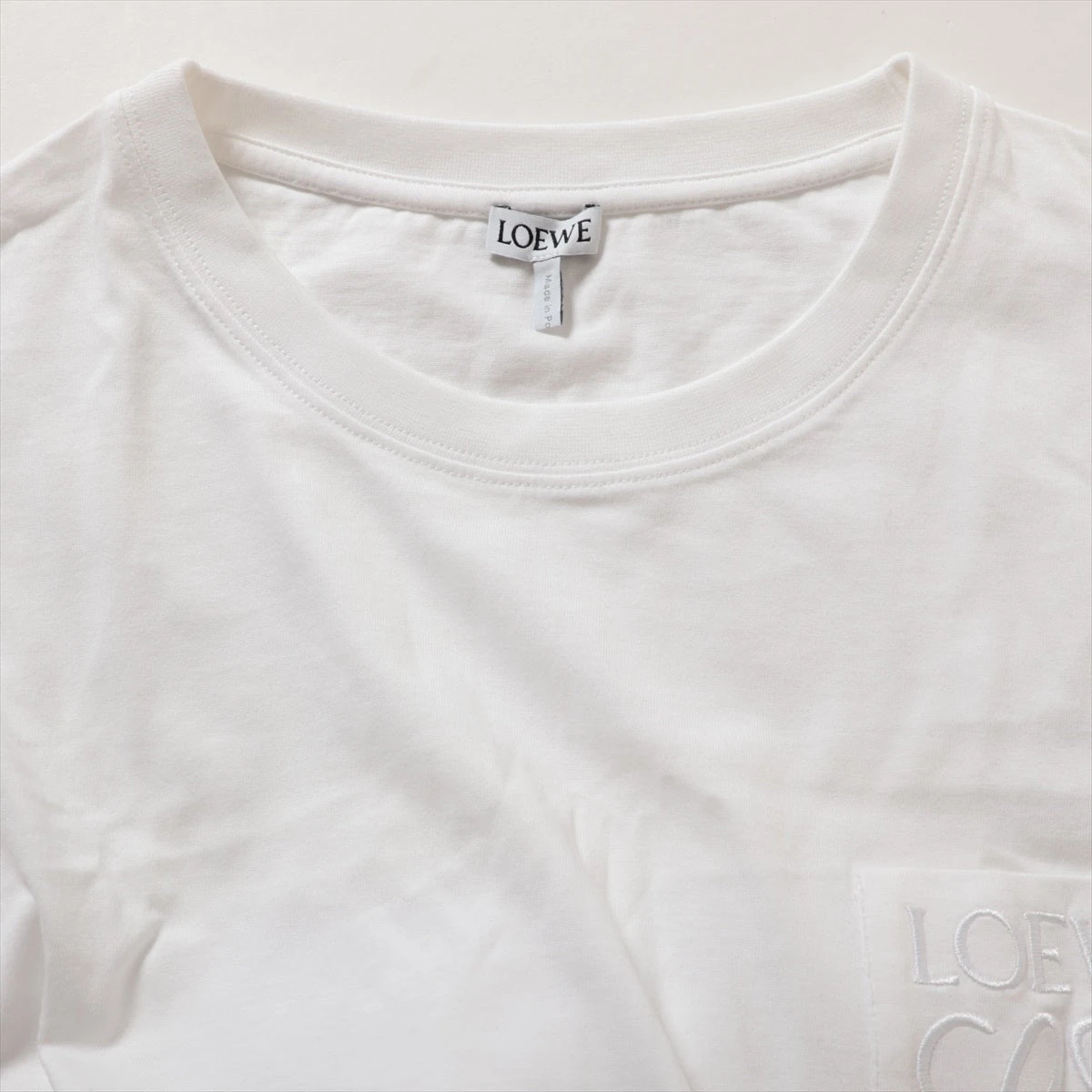 ラグジュアリーな白！アナグラムコットンTシャツ ロエベ アナグラム コットン Tシャツ XL メンズ ホワイト