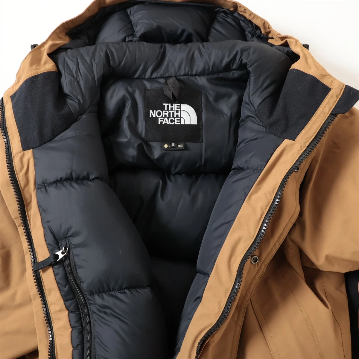 THE NORTH FACE ダウンジャケット Mサイズ ベージュ/黒 THE NORTH FACE 「THE FACE」 ダウンジャケット X-SMALL ベージュ