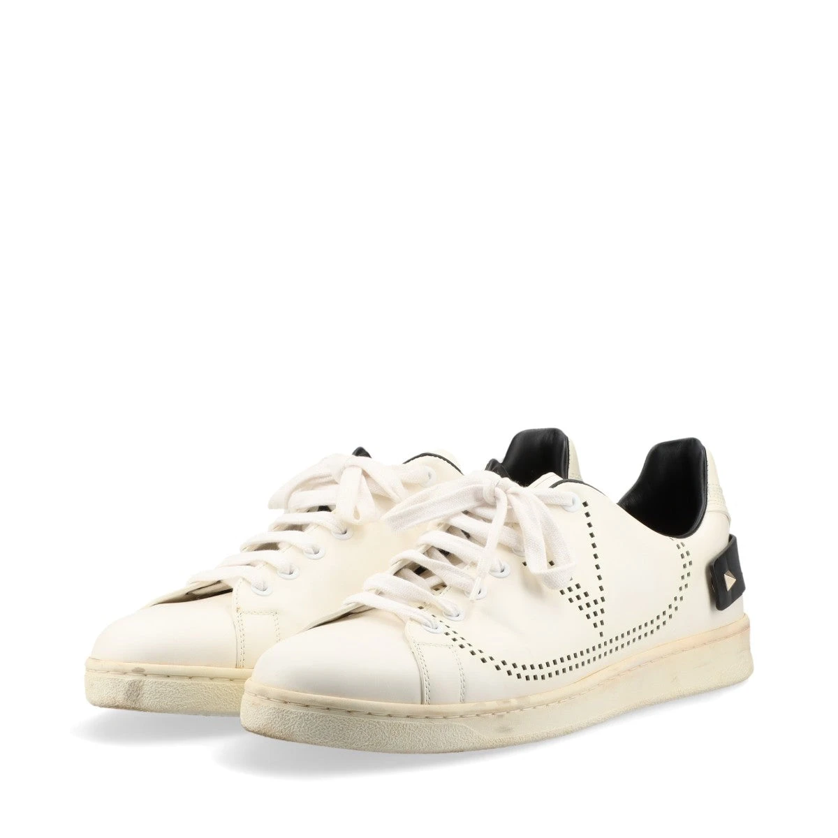 未使用級 ヴァレンティノ ガラヴァーニ ロックスタッズ スニーカー 43 白 正規 VALENTINO ヴァレンティノ レインボー マルチカラー