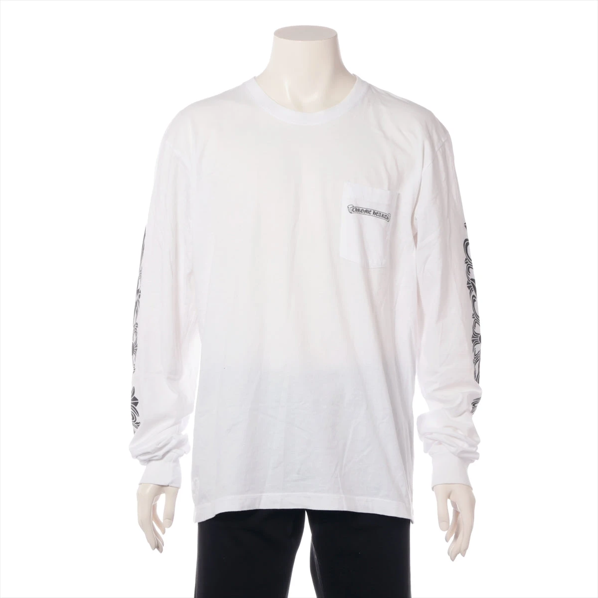 クロムハーツ ロングTシャツ コットン サイズXL ホワイト ダガーアイ 