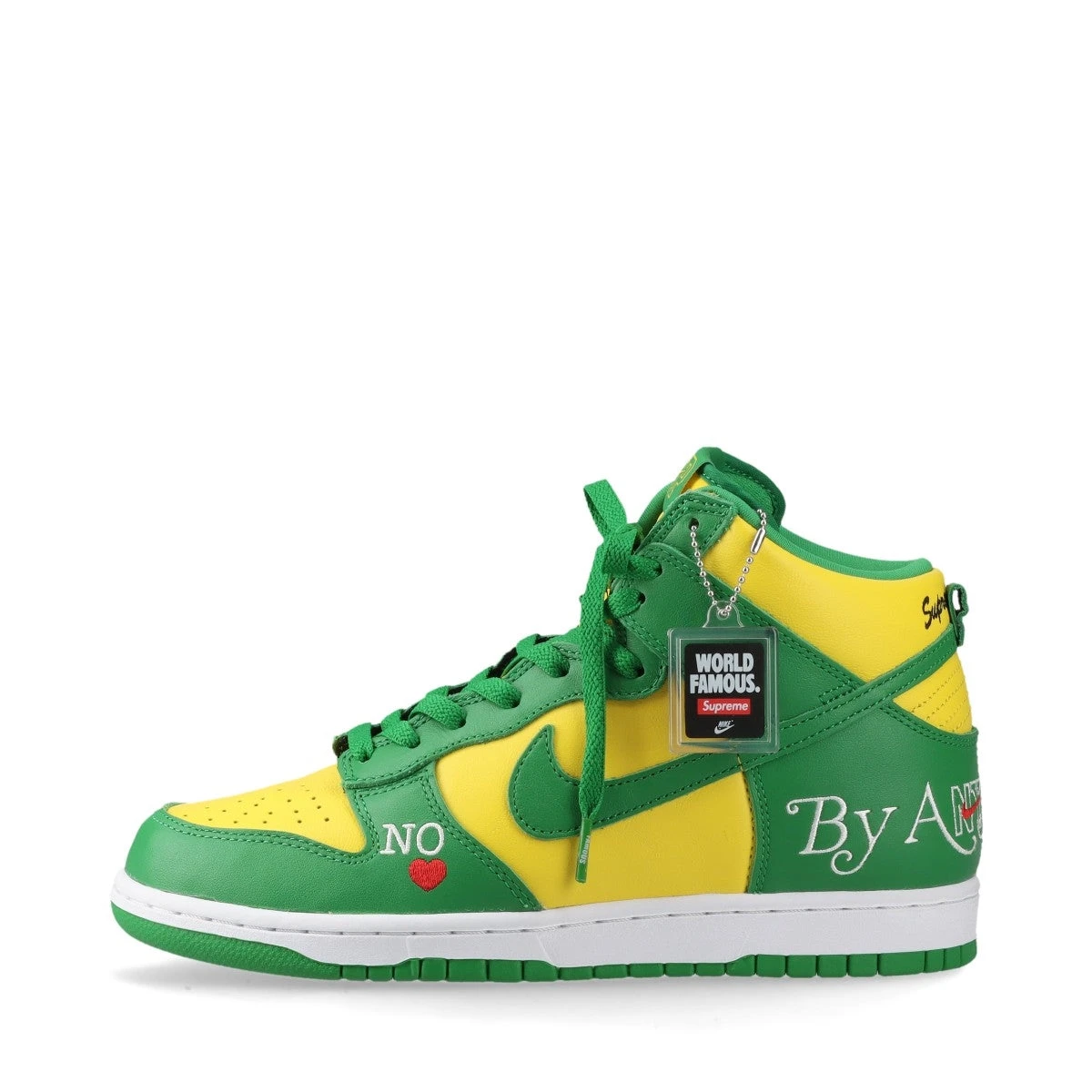 Nike Dunk High グリーン イエロー Supreme