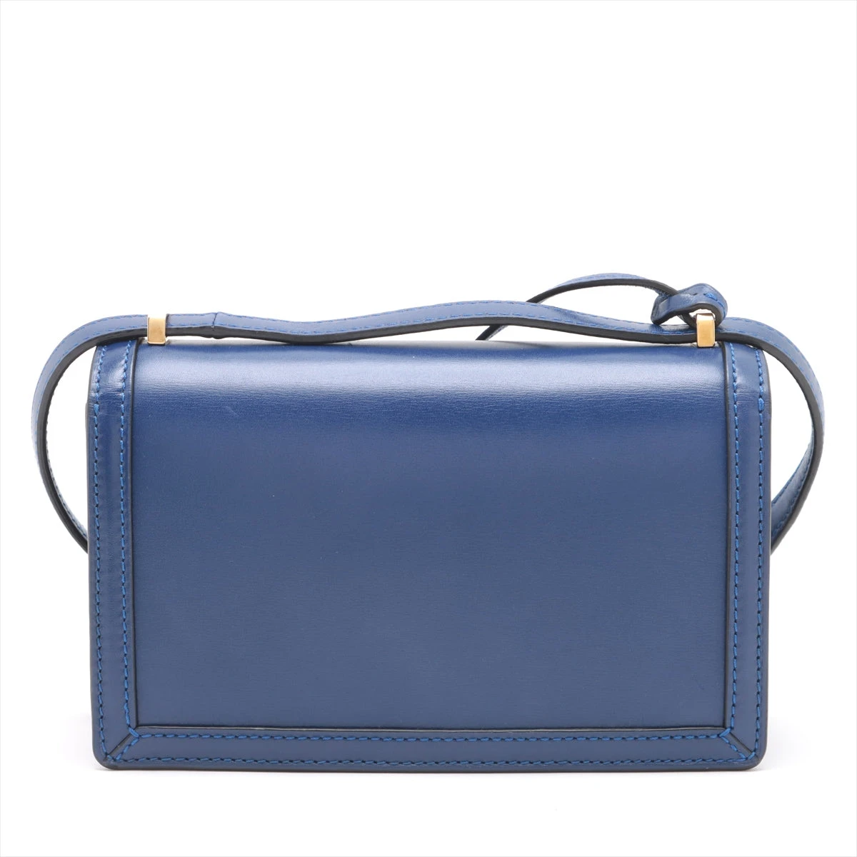 ロエベ バルセロナ レザー ショルダーバッグ ブルー XW015426