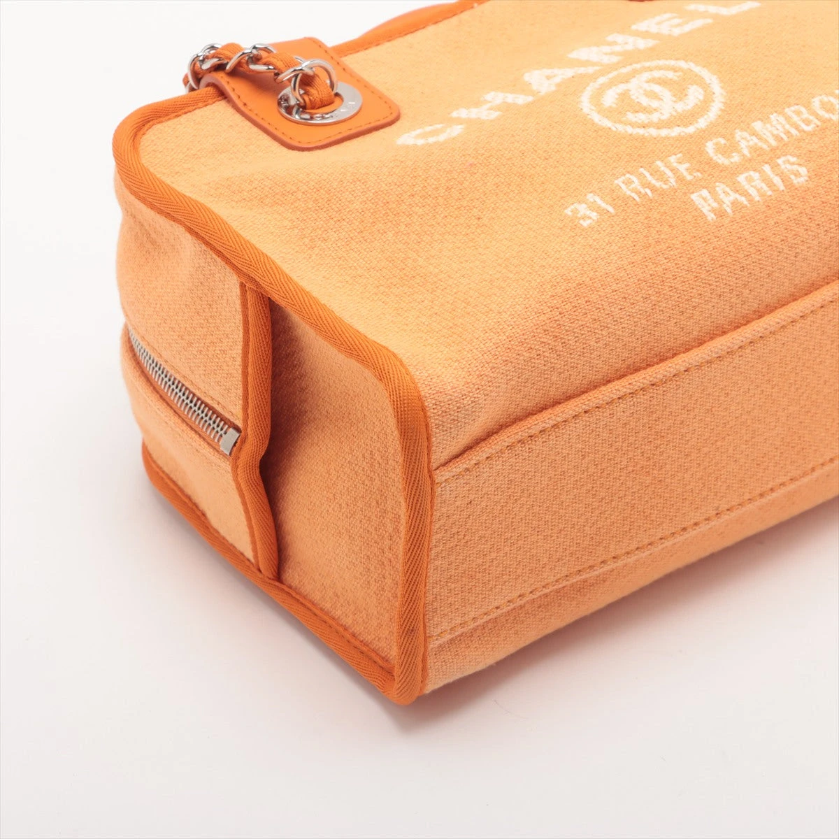 VINTAGE シャネル ドーヴィル ボーリングバッグ オレンジ