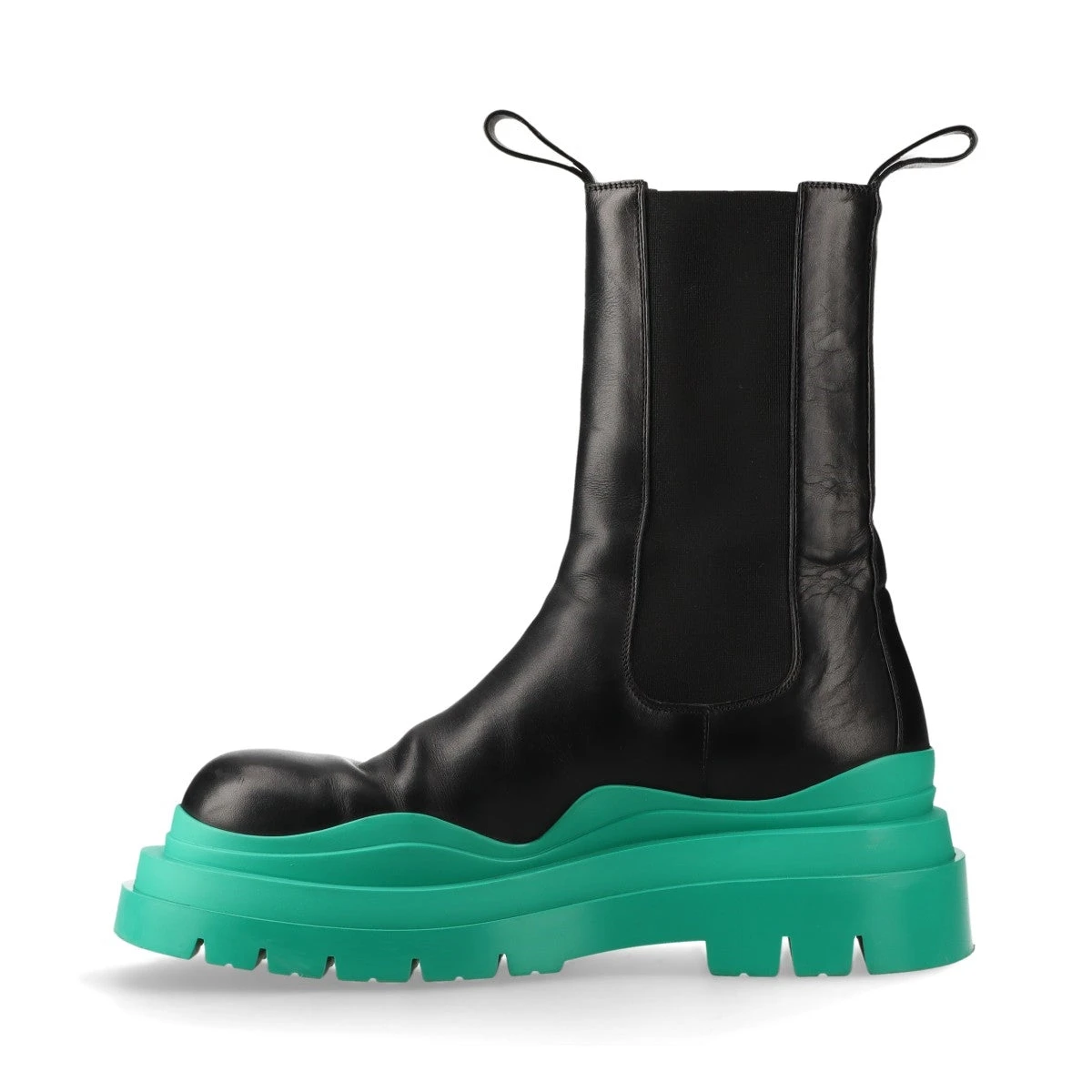 ボッテガ ヴェネタ サイドゴア ブーツ タイヤアンクル バイカラー グリーン 67ac55481da75.webp
