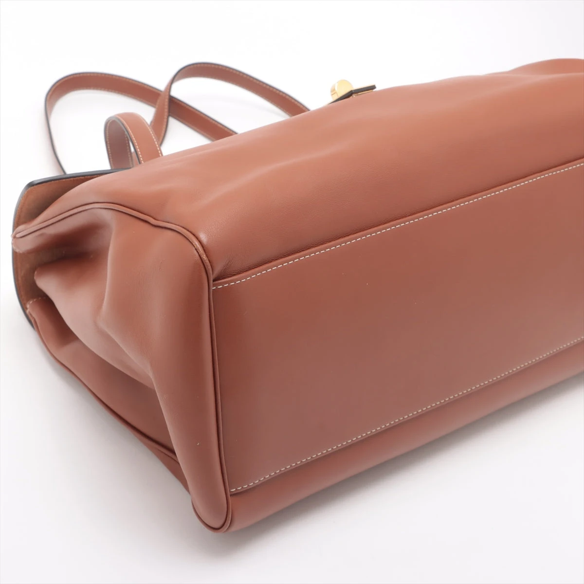 セリーヌ 16セーズ レザー トートバッグ ブラウン AP101157｜中古