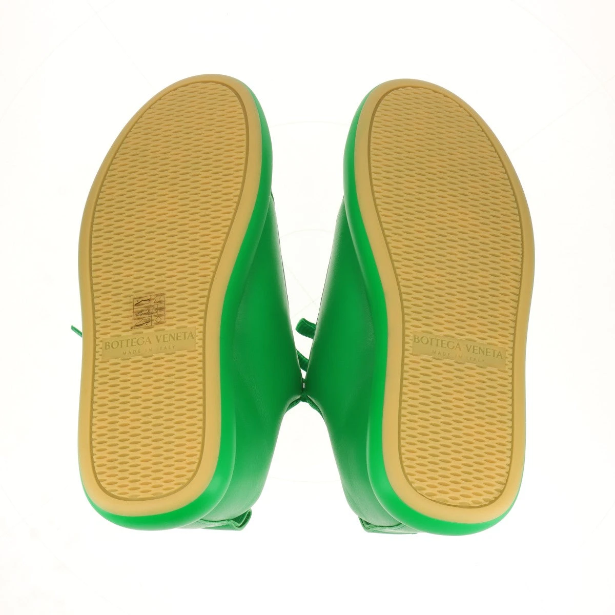 ボッテガヴェネタ ピロー レザー スニーカー 43 メンズ グリーン 厚底
