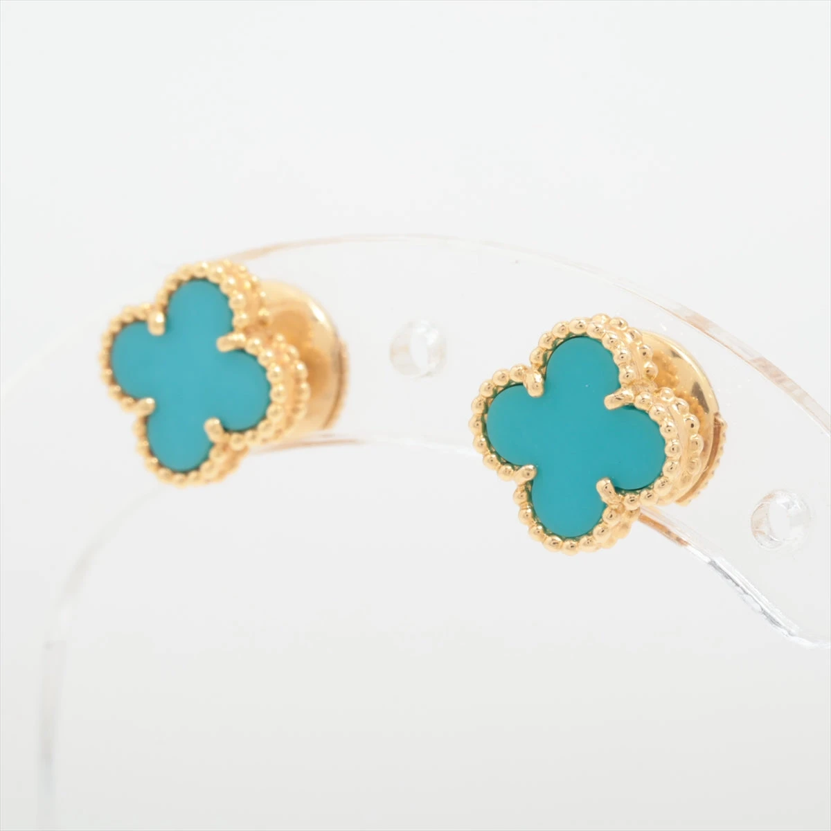 ヴァンクリーフ&アーペル スウィートアルハンブラ ターコイズ ピアス