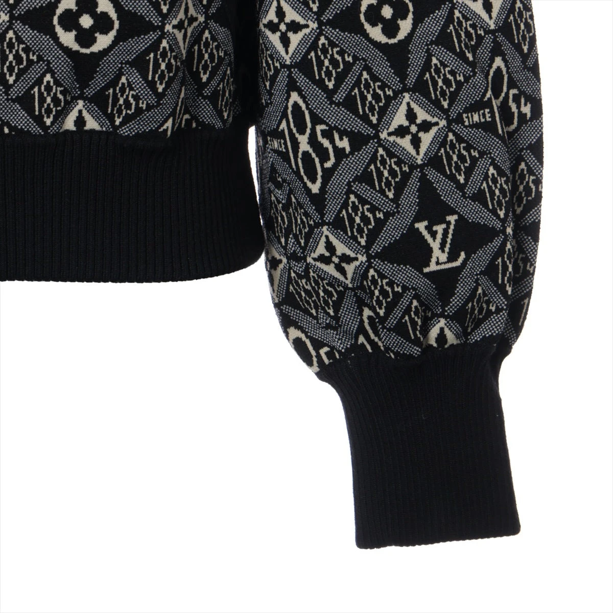 ヴィトン モノグラム 21SS ウール×ナイロン ニットジャケット M