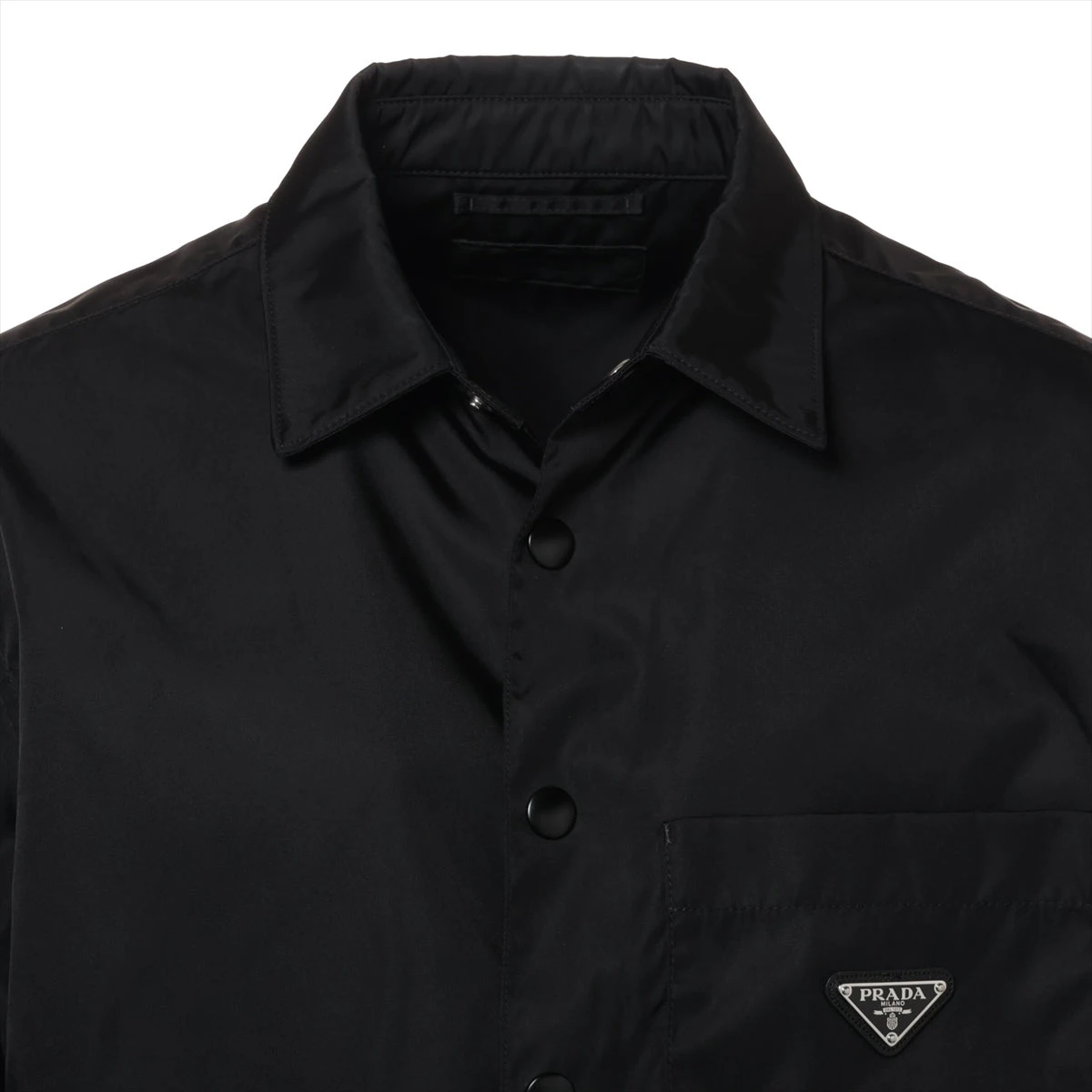 プラダ Re Nylon リ ナイロン 23年 ナイロン シャツ L メンズ ブラック