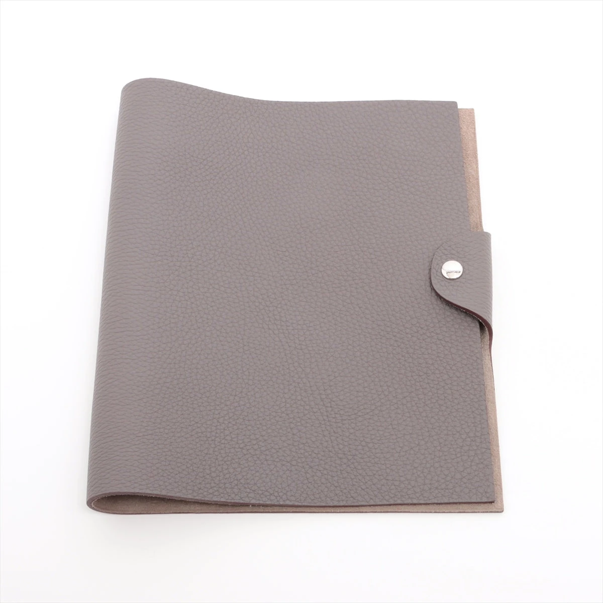エルメス ユリスMM トリヨンクレマンス 手帳カバー グレー シルバー