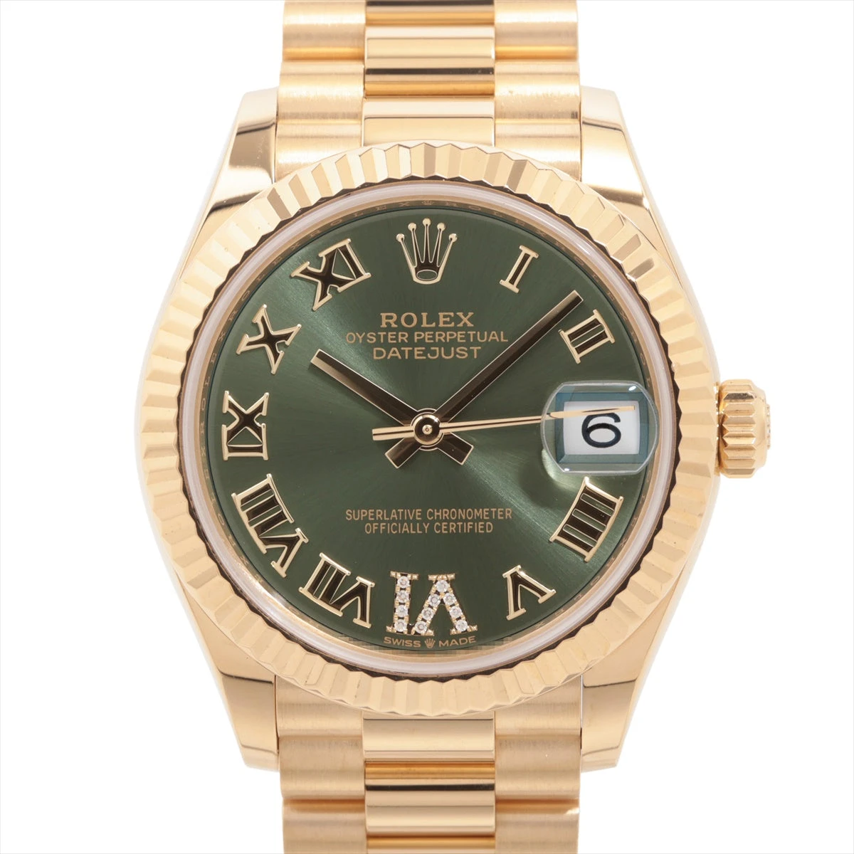 ロレックス デイトジャスト 278278 YG AT オリーブグリーン文字盤