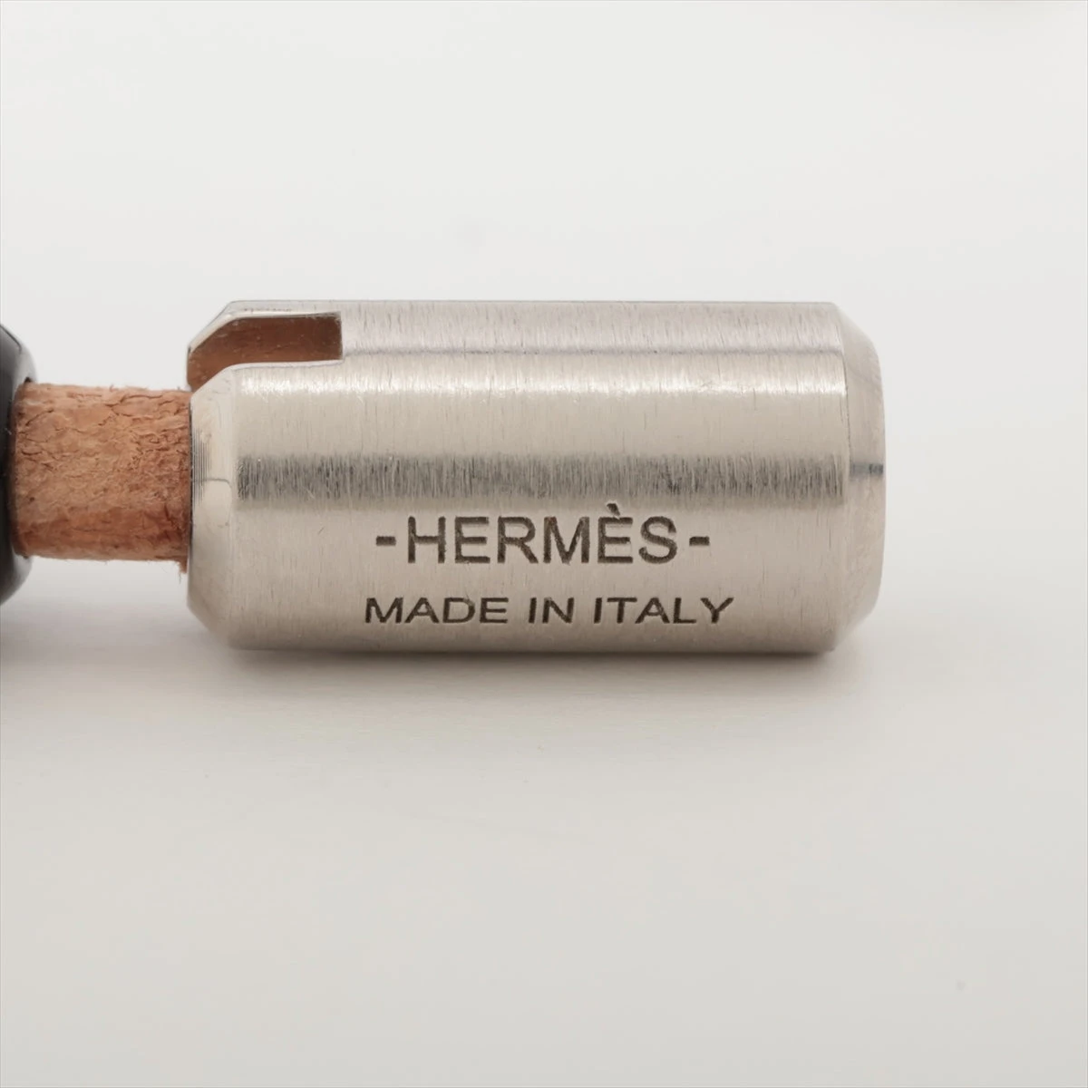 HERMES カジュアルな【ブレスレット Hペルル】パール メタリック エルメス Hペルル ブレスレット メタル ブラック×シルバー