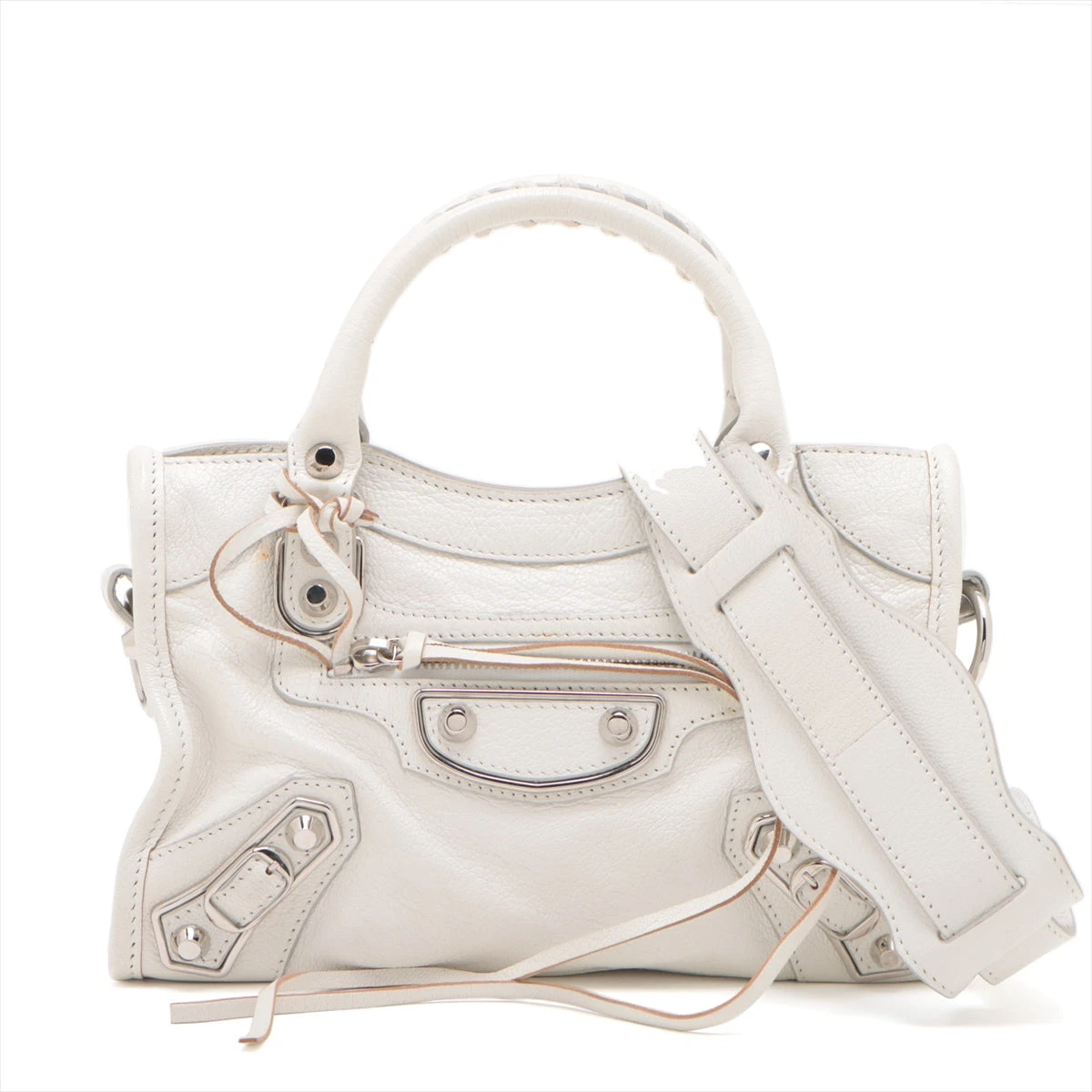 バレンシアガ クラシックメタルエッジシティ レザー 2WAYハンドバッグ  