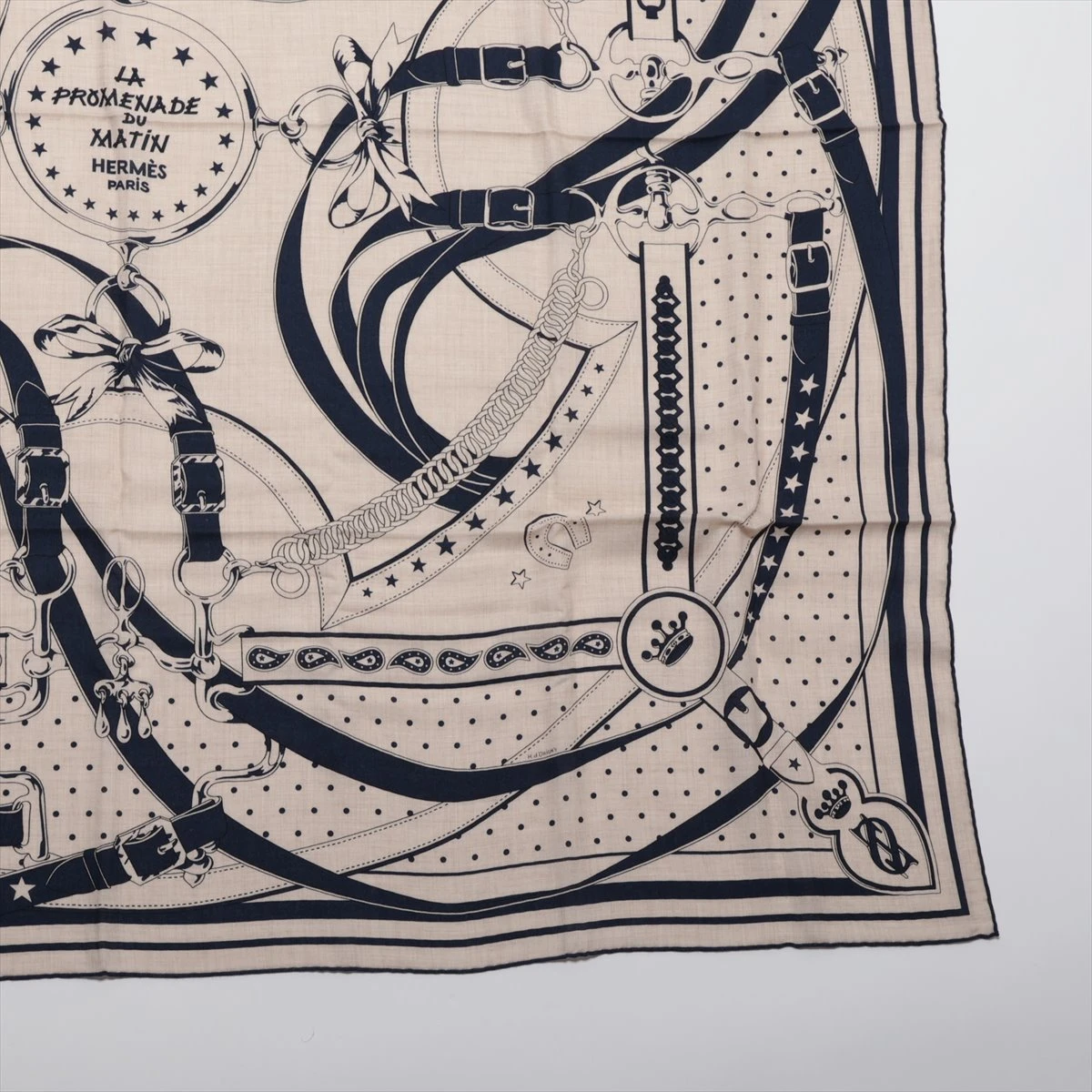 HERMES カレジュアン朝の散歩　ネイビー HERMES カレジュアン朝の散歩 ネイビー エルメス カレジェアン