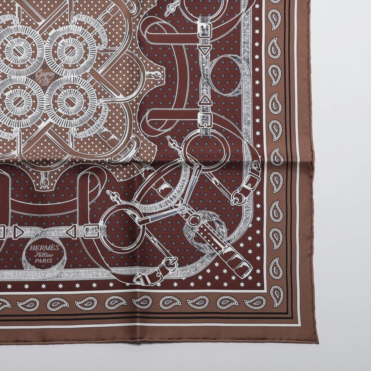 *大切な方へ* 【HERMES】55 Eperon d'Or 気品薫るシルクスカーフ Vintage HERMES Silk Scarf / エルメス・シルクスカーフ(Eperon