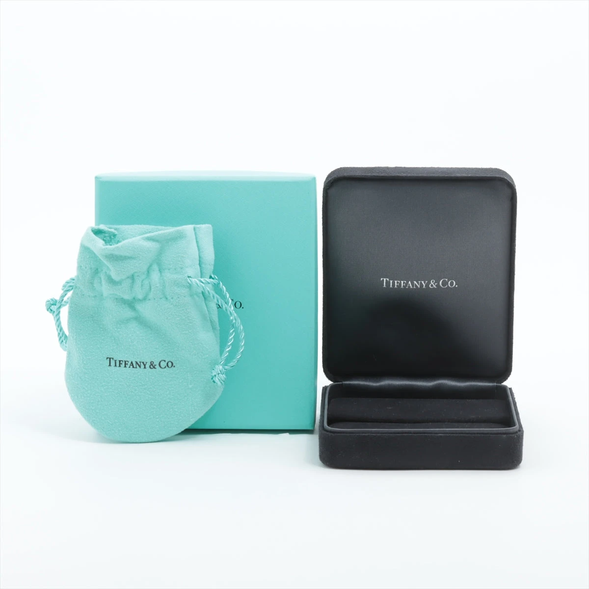 ティファニー Tワイヤー フープ ピアス 750(WG) 5.1g A3410955