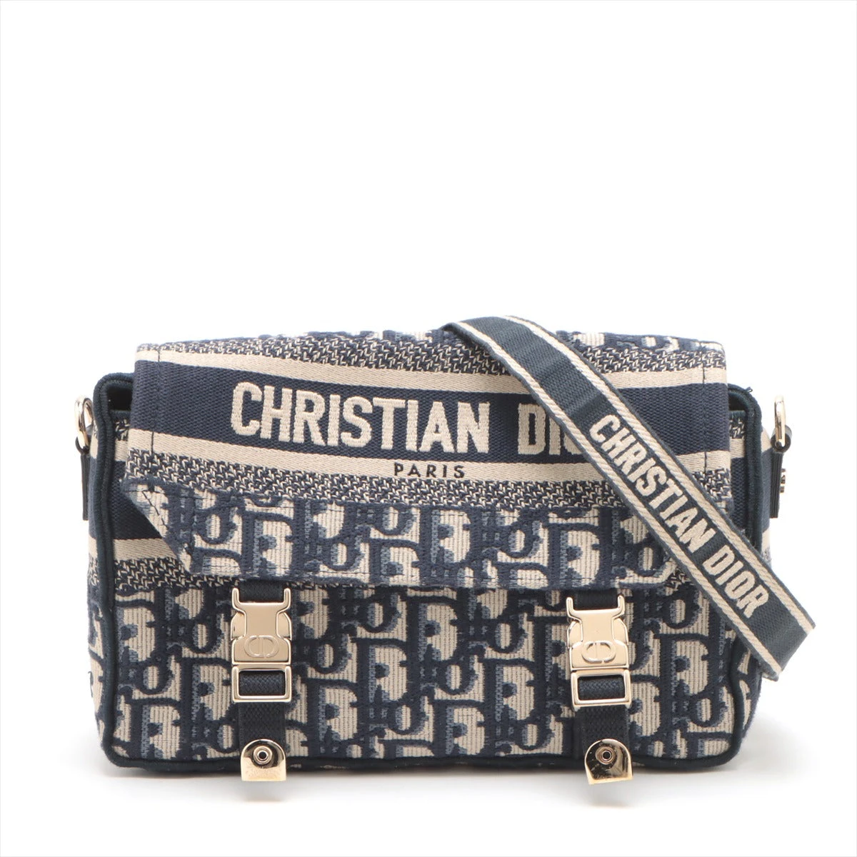 Christian Dior ショルダーバッグ ネイビー キャンバス