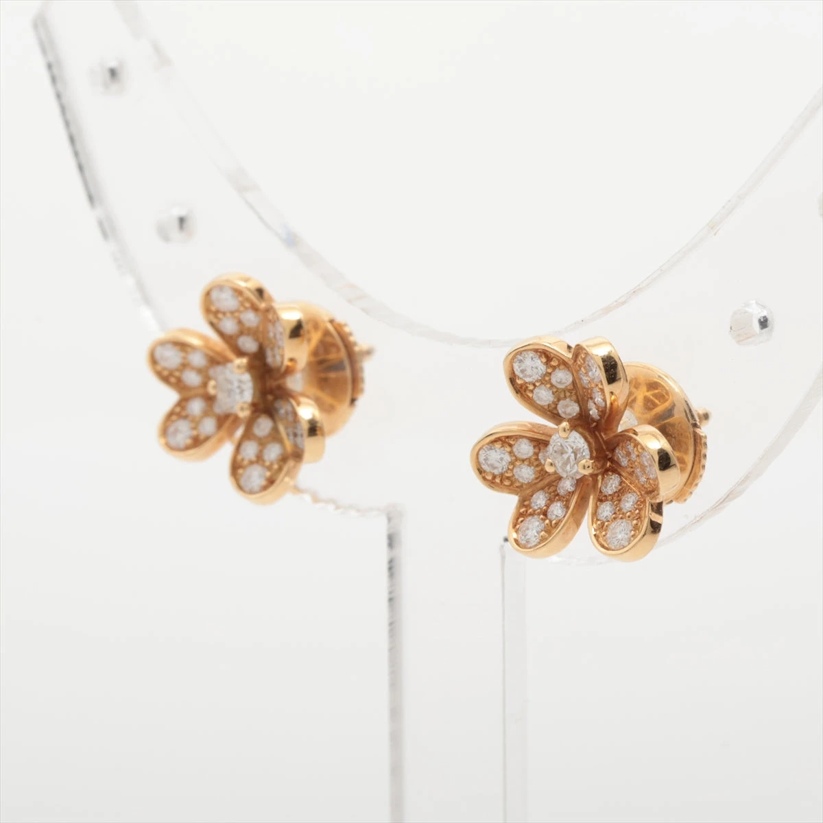 ヴァンクリーフ&アーペル フリヴォル ミニ ダイヤ ピアス 750(YG