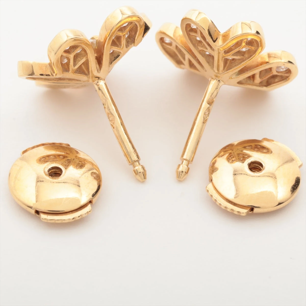 ヴァンクリーフ&アーペル フリヴォル ミニ ダイヤ ピアス 750(YG