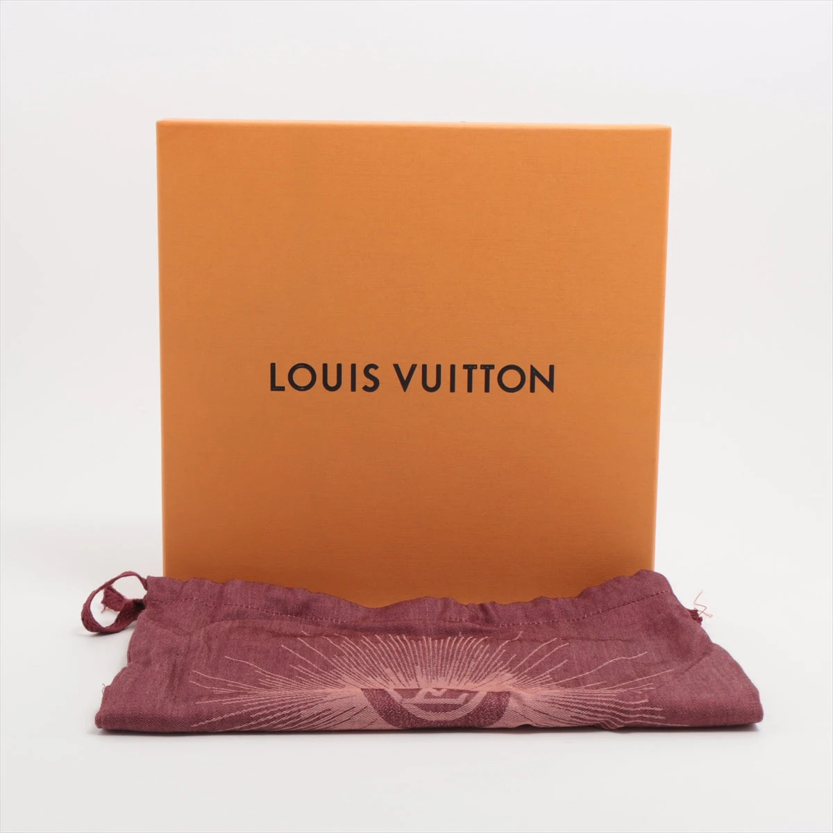 中古 ルイ ヴィトン LOUIS VUITTON R98780 MR0139 レディース ショール モノグラム ボルドー カシミヤ100％ ルイ ヴィトン モノグラム ショール モノグラム ボルドー R98780