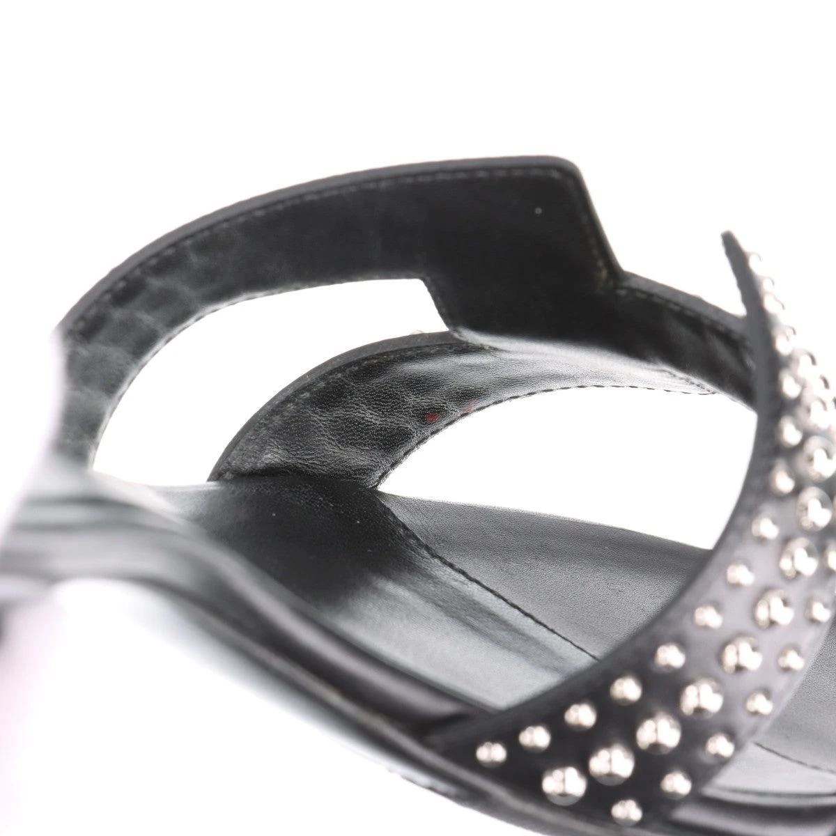 エルメス オアジス レザー サンダル 36 レディース ブラック スタッズ