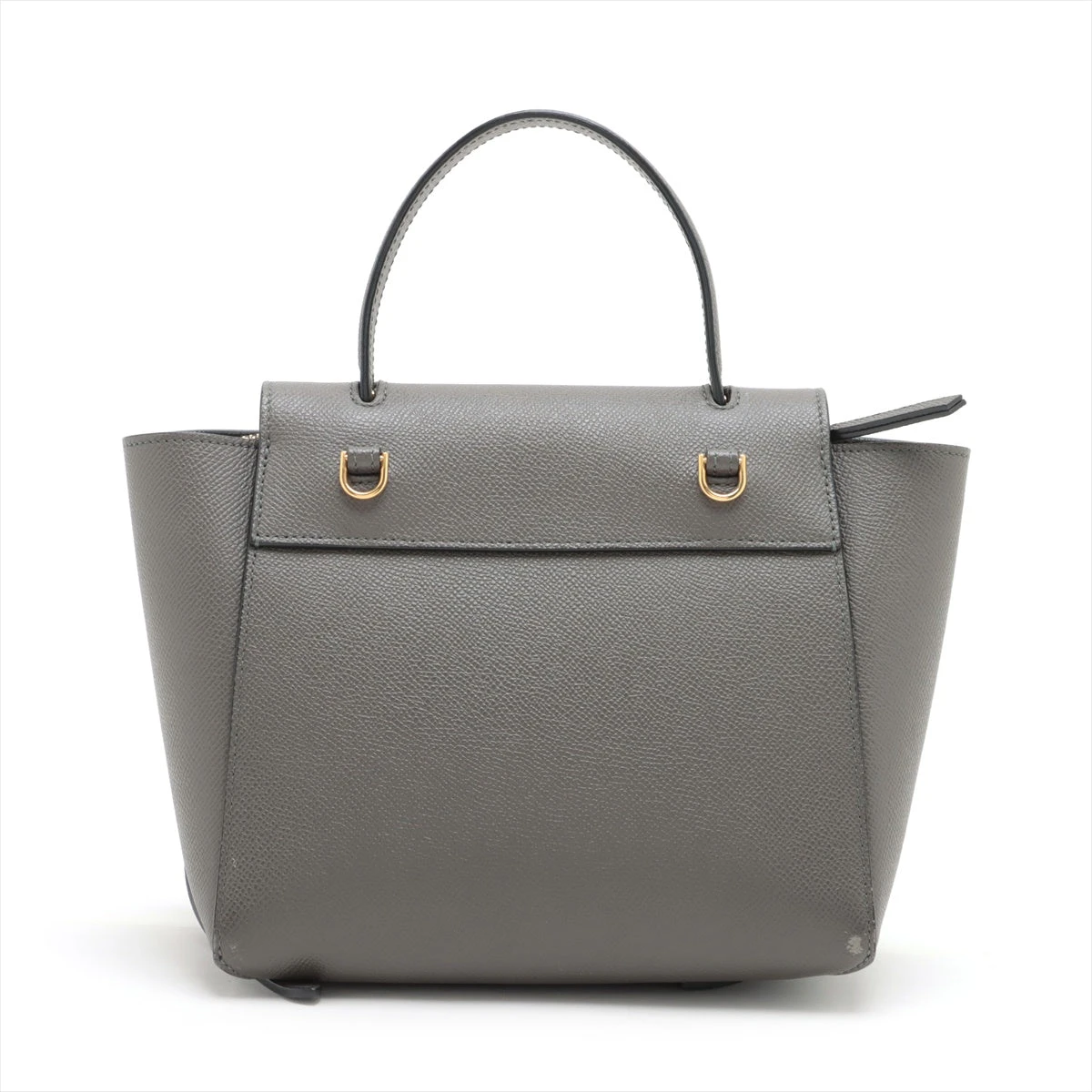 セリーヌ ベルトバッグナノ レザー ハンドバッグ グレー A3385448  