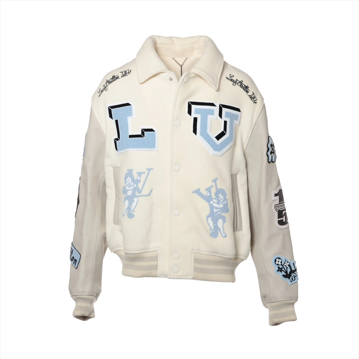 本物 ルイヴィトン ファー付 ベルト付 ブルゾン ジャケット 38