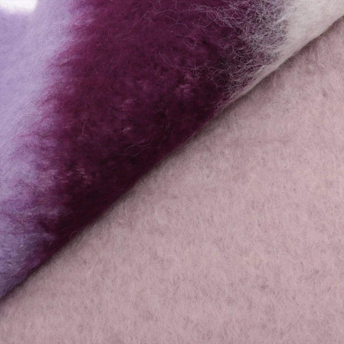 ロエベ アナグラム マフラー モヘヤ×ウール×ナイロン パープル